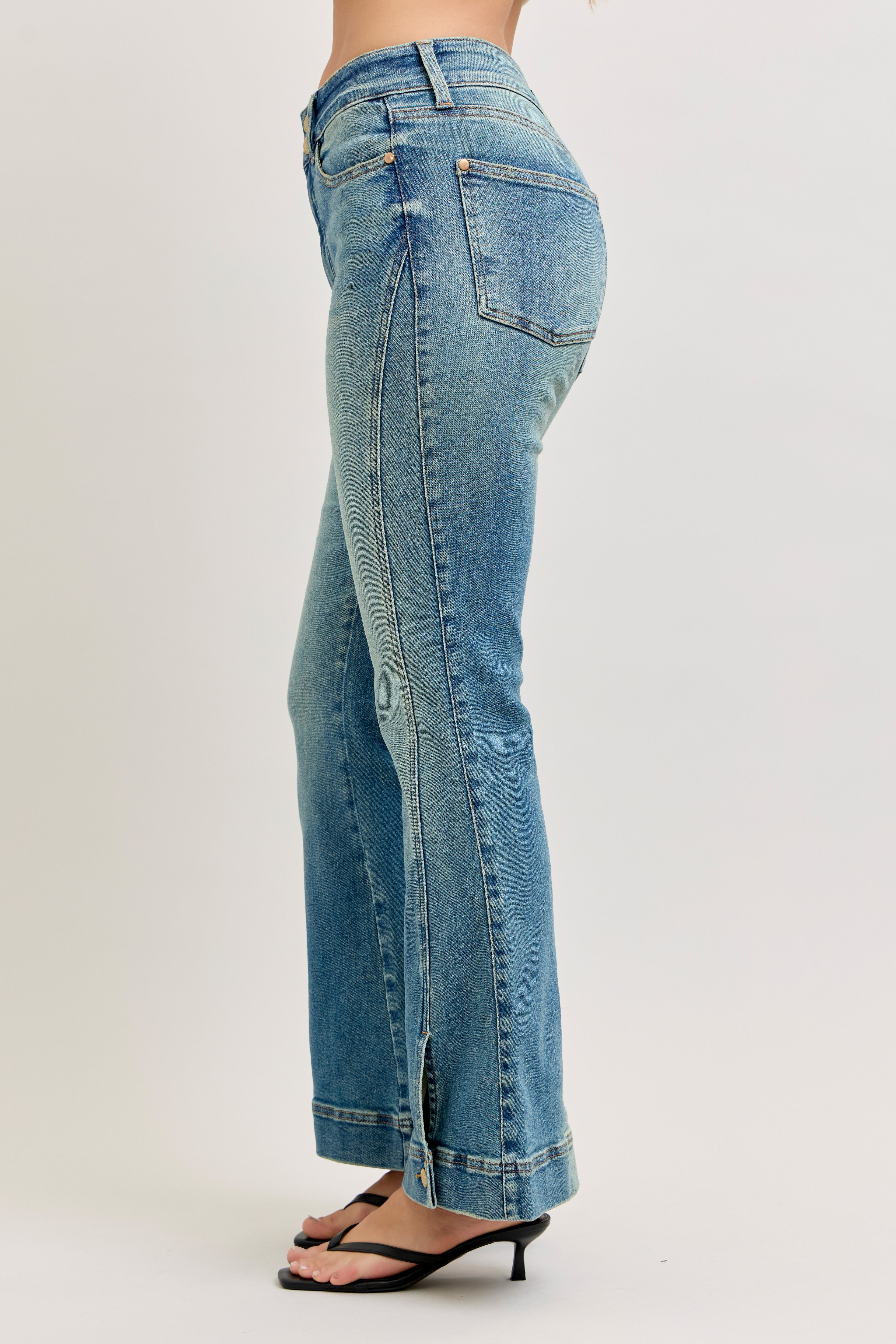 Judy Blue High Waist Vintage Wash Flare in Reg and Plus Sizes