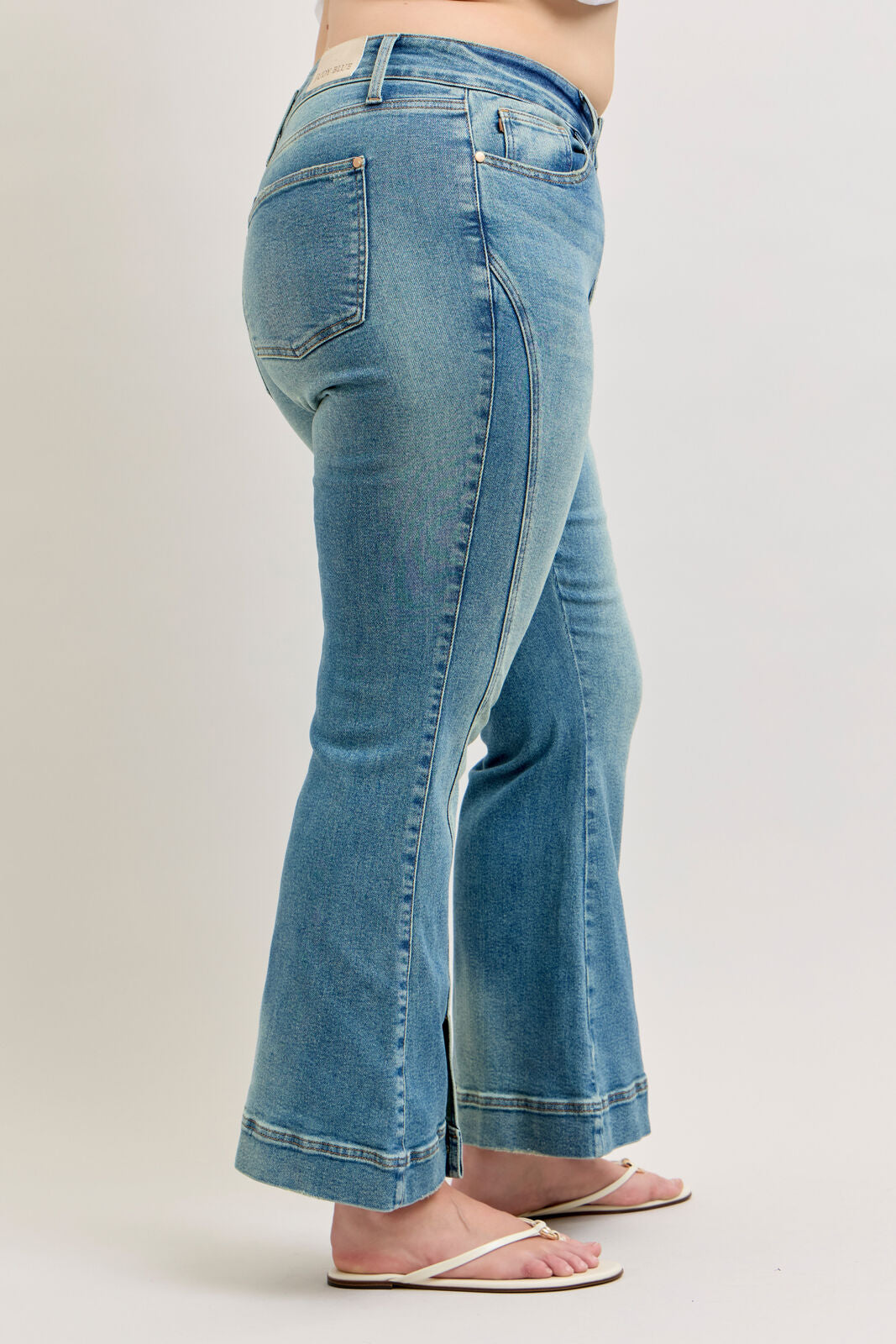 Judy Blue High Waist Vintage Wash Flare in Reg and Plus Sizes