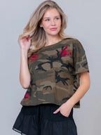 Lucky Star Camo Cropped Tee