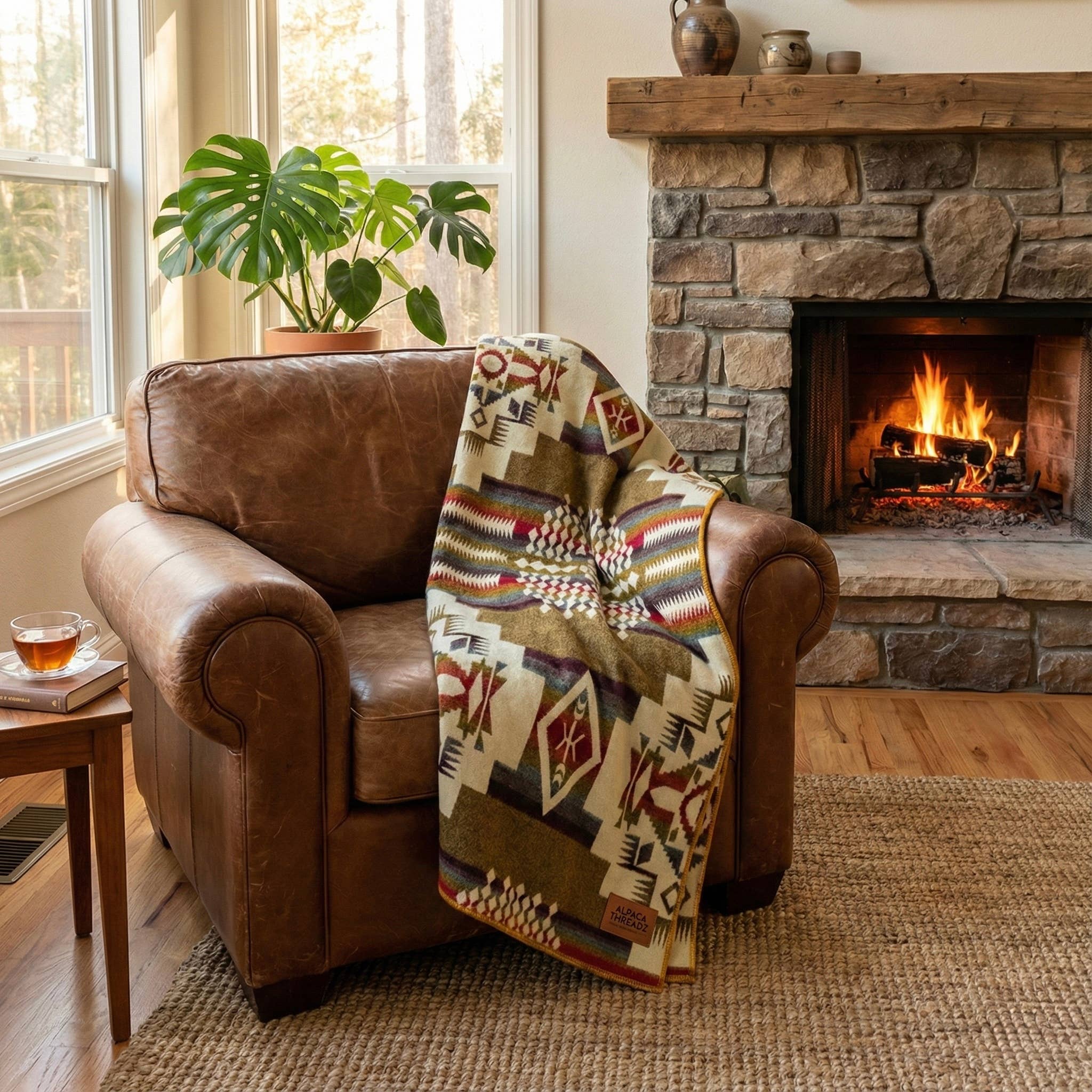 Painted Desert Alpaca Blanket