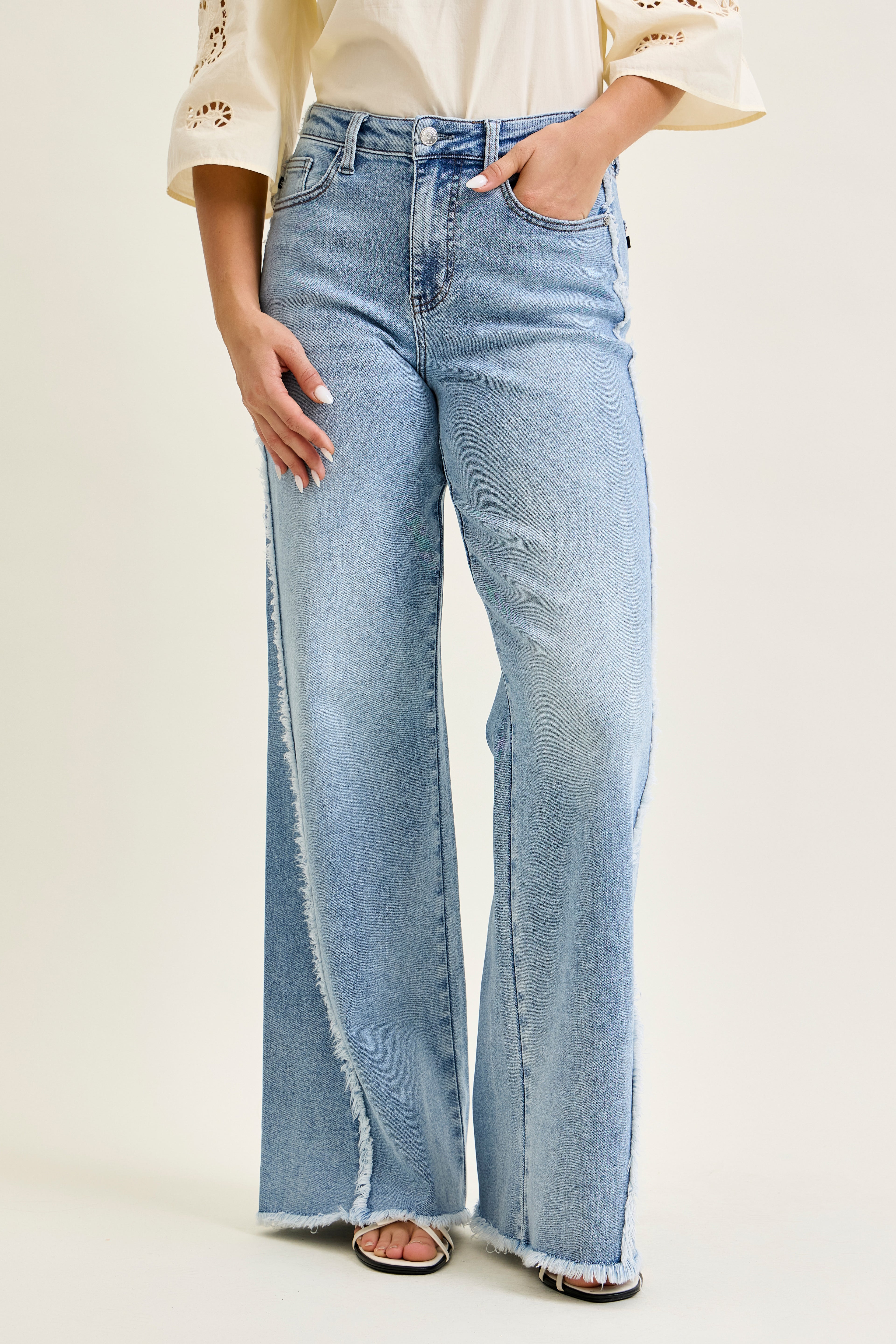 Judy Blue Flare with Raw side seam