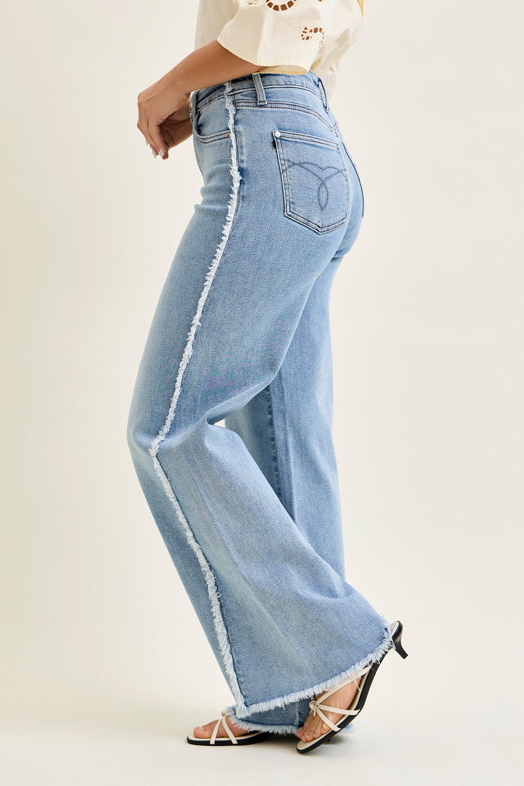 Judy Blue Flare with Raw side seam