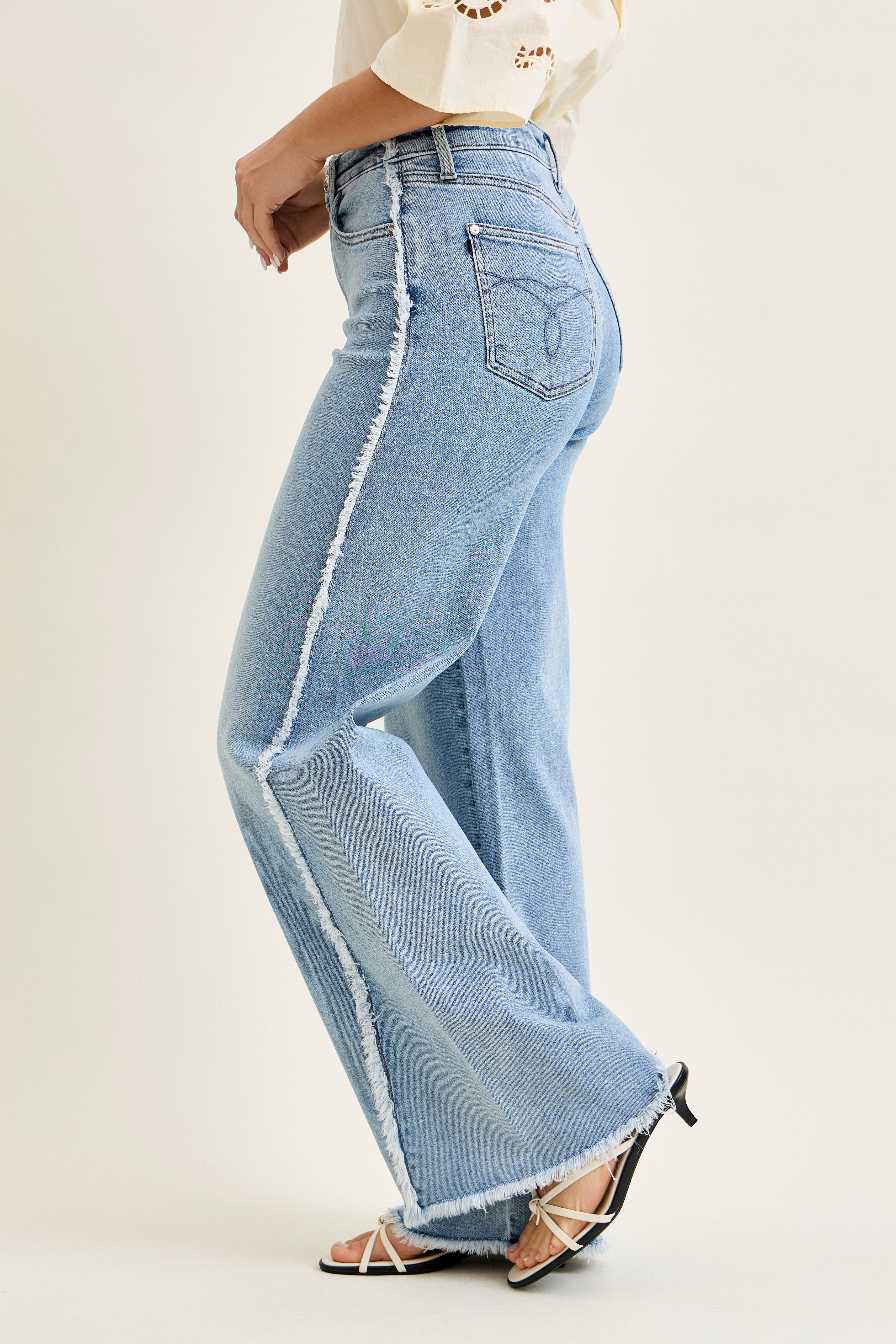 Judy Blue Flare with Raw side seam