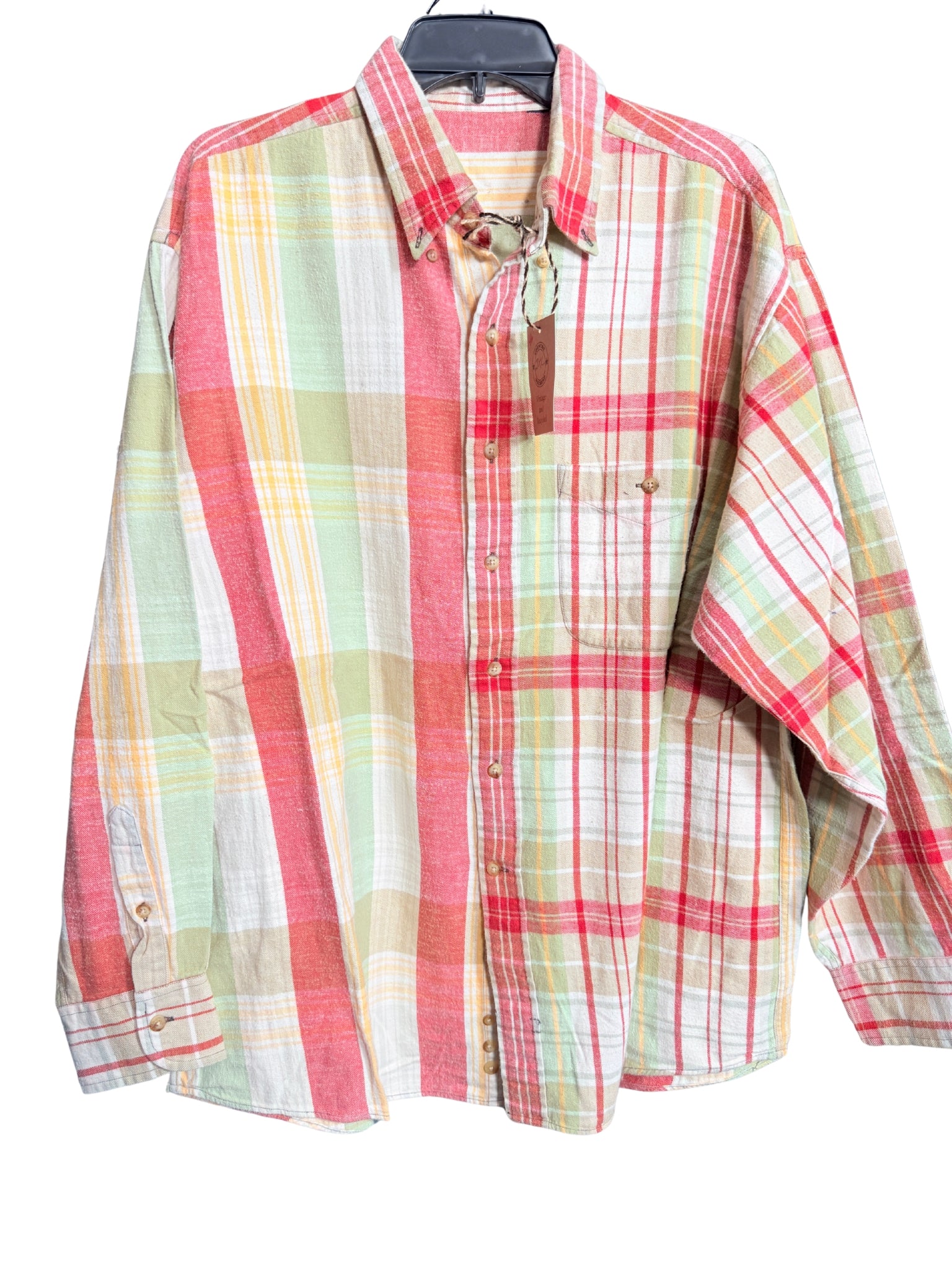 Mineral Washed Vintage Flannel Shirt