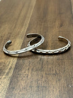 Mary and Everette Teller Sterling Silver Cuffs