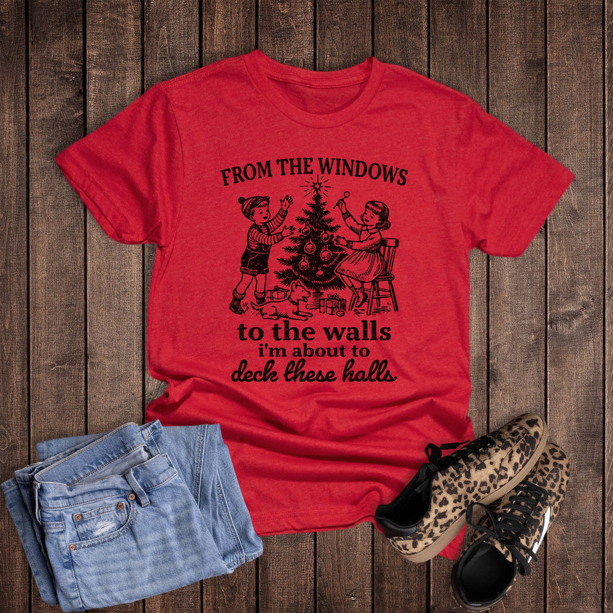 Christmas From the Windows to the Walls Graphic Tee