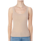 SCOOP NECK RIBBED TANK TOP