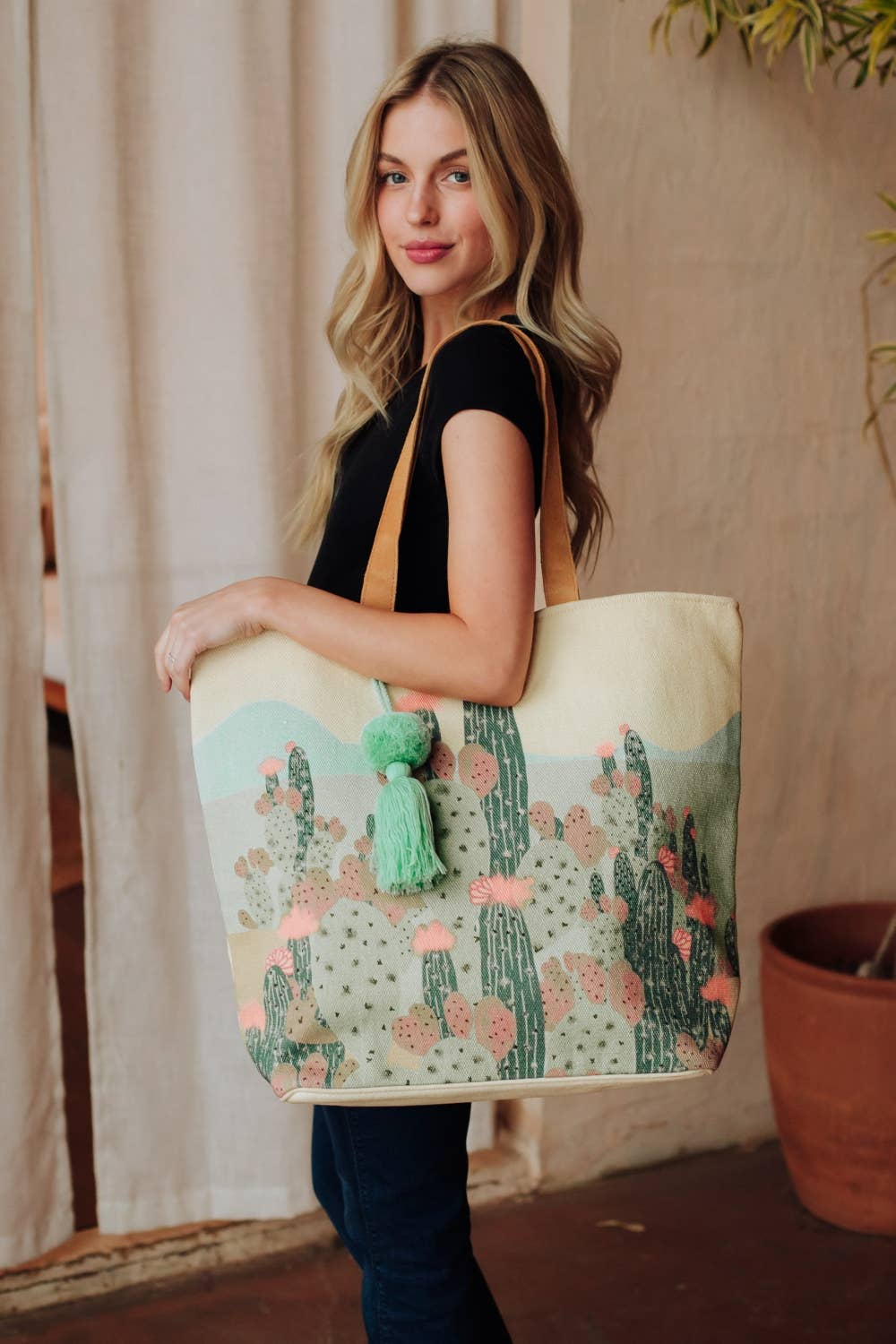 Desert Daydream Cactus Tote Bag