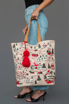 Snow Much to Do Christmas Village Tote