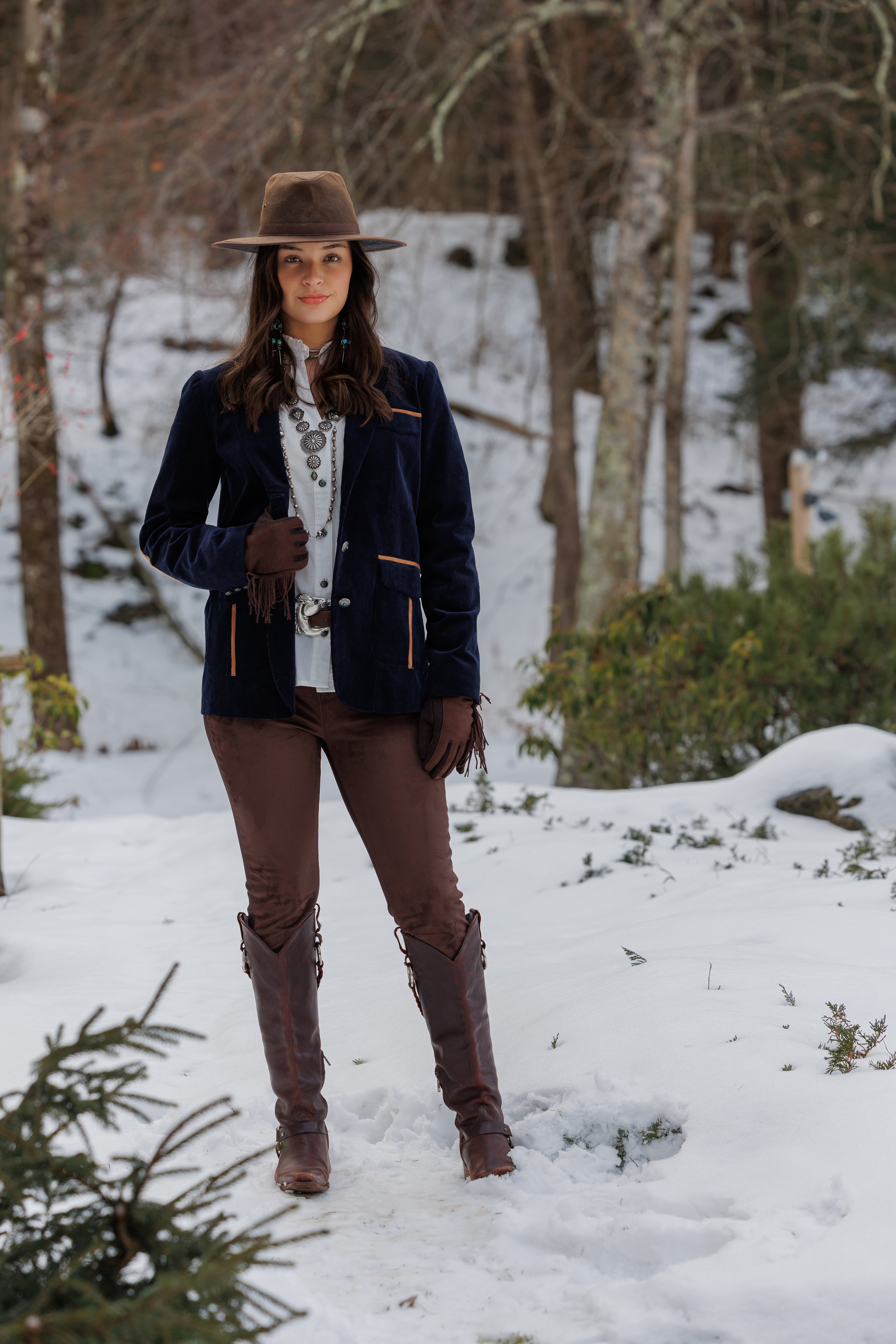 Tasha Polizzi Navy Carolyn Blazer