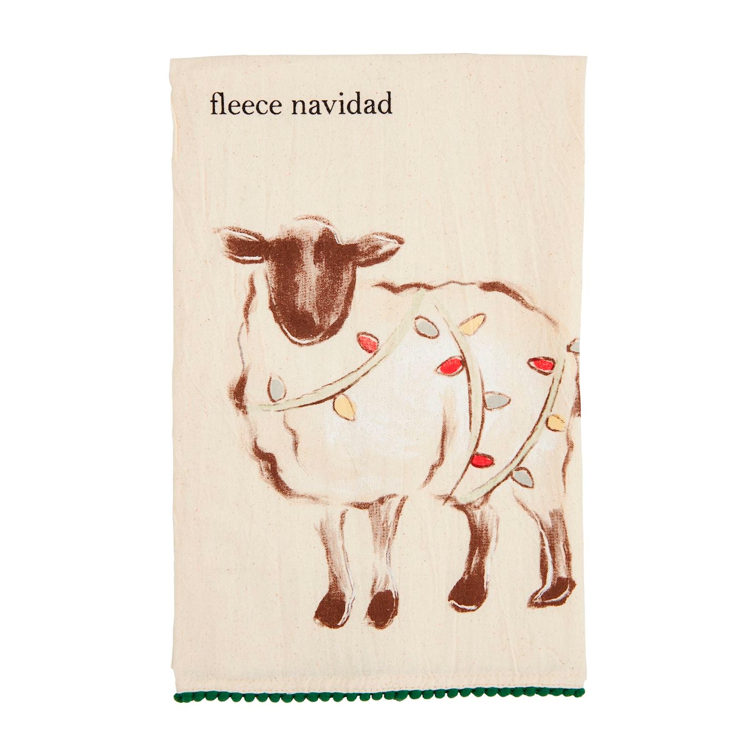 Christmas Farm Animal Pom Towels