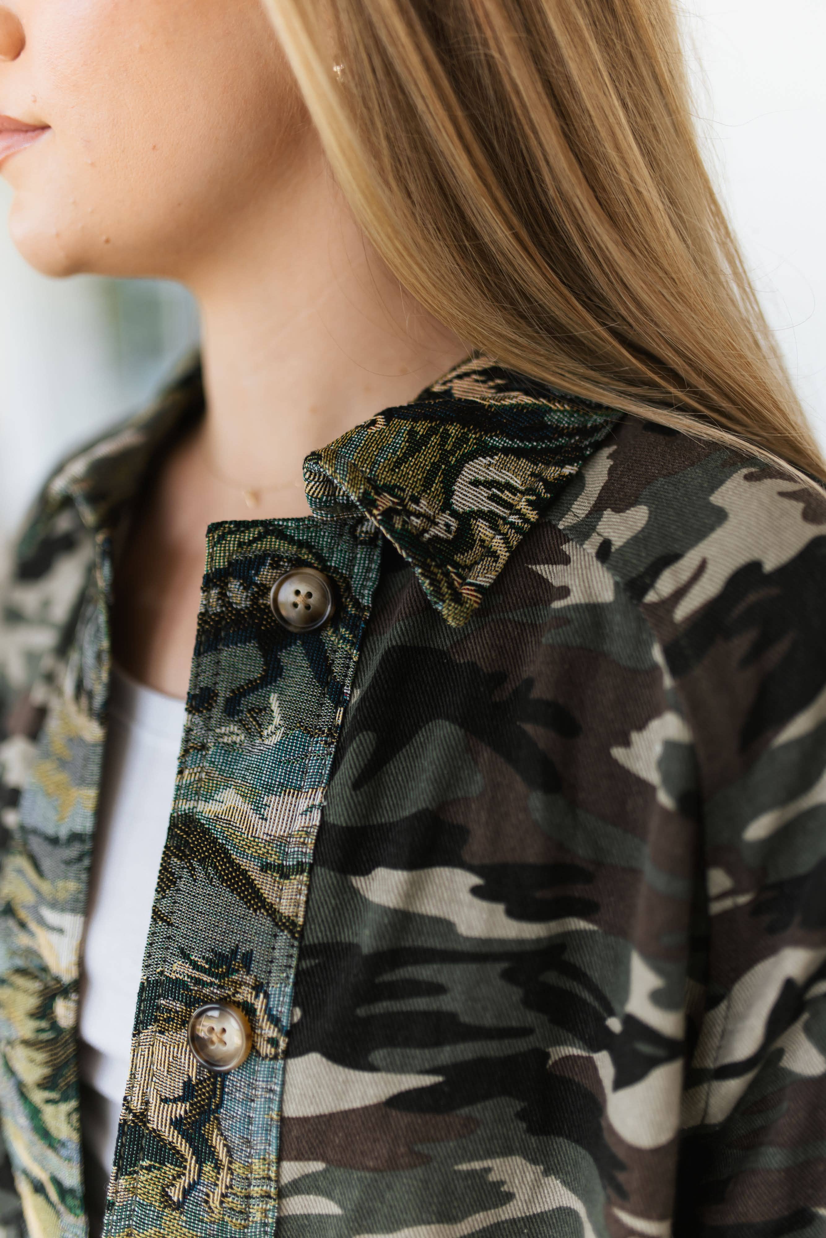 Camo Jacket with Tapestry Back Panel