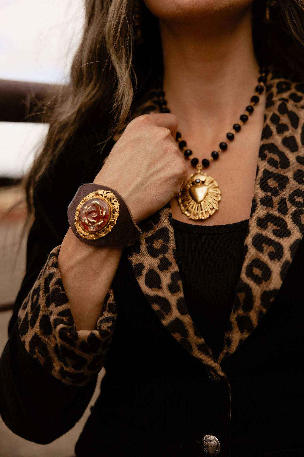 Lady in Leopard Blazer