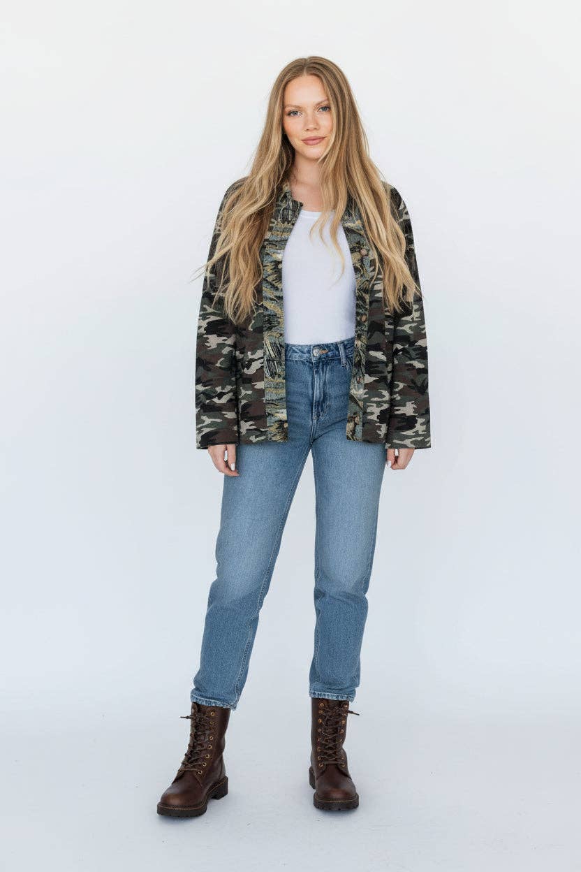 Camo Jacket with Tapestry Back Panel