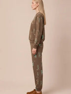 Off Duty Cowgirl Boot Print Lounge Set