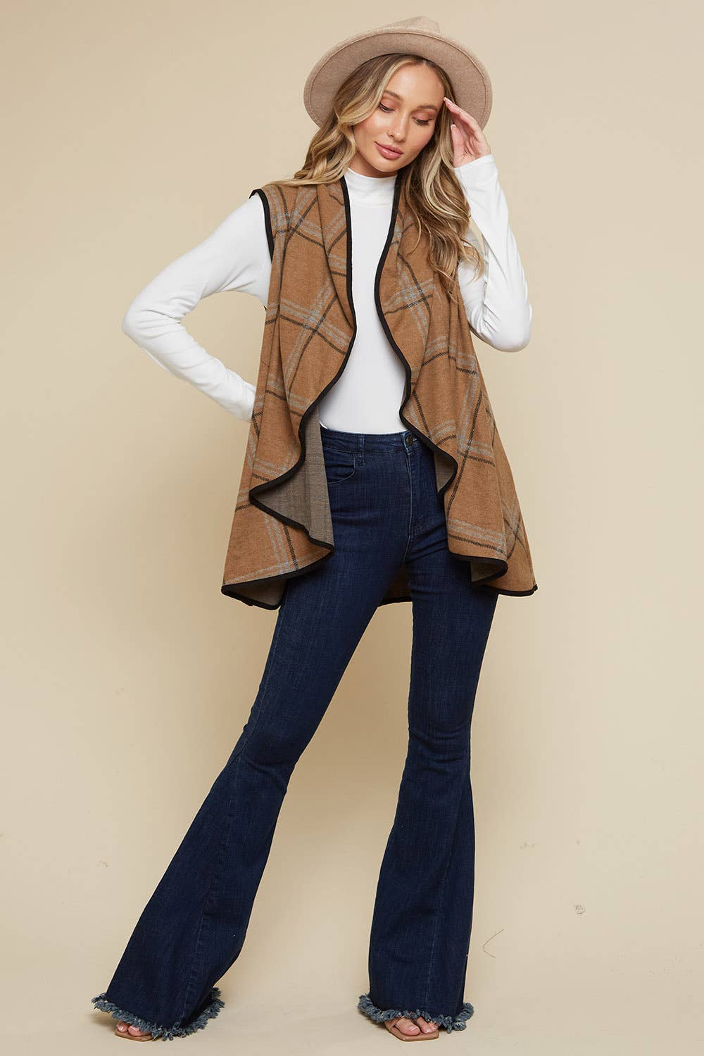 Canyon Winds Plaid Cascade Vest