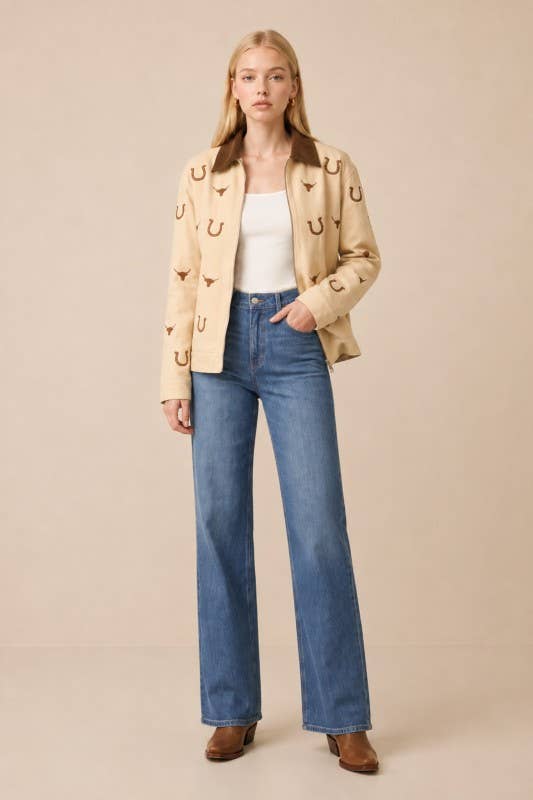Lucky Trails Embroidered Western Jacket
