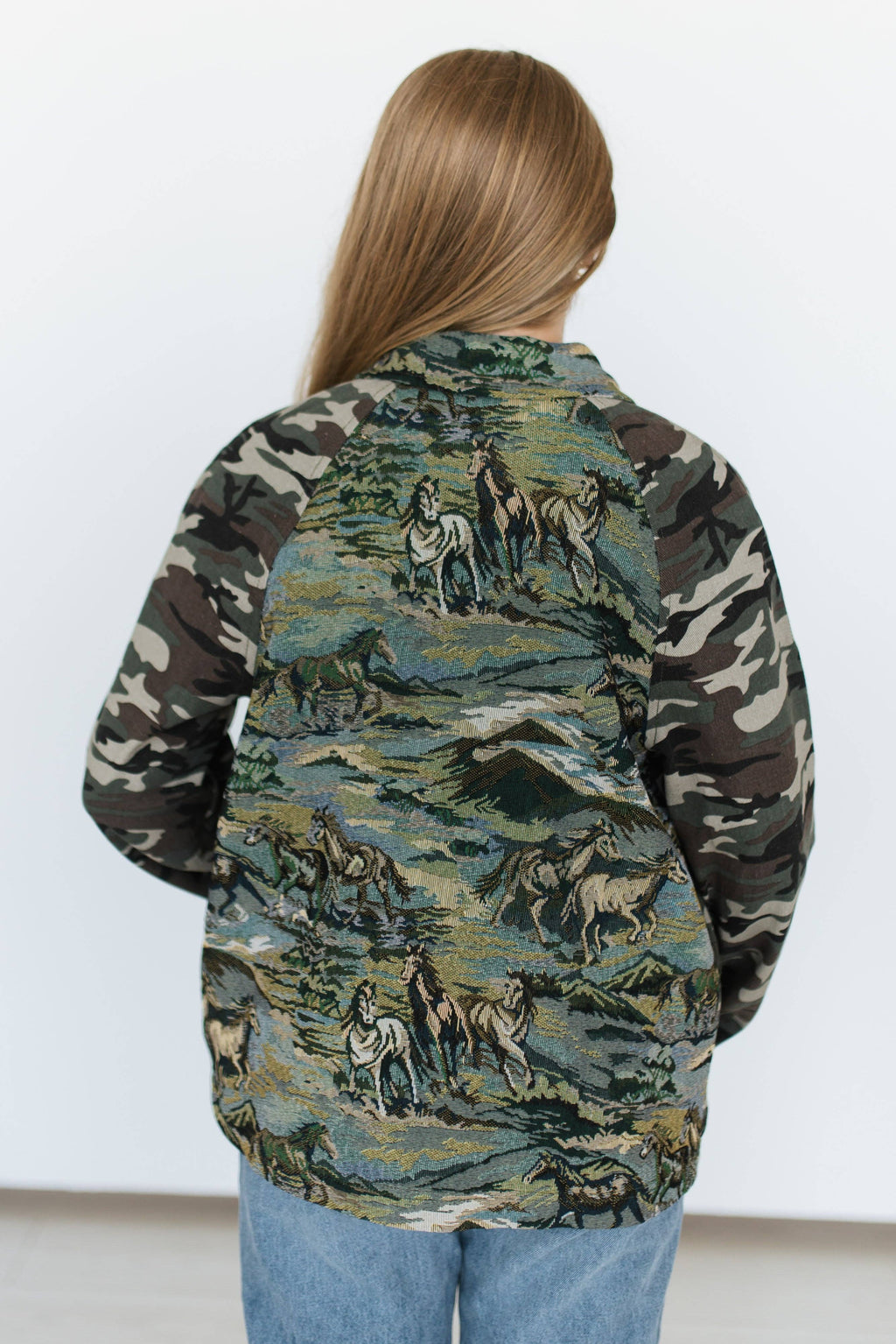 Camo Jacket with Tapestry Back Panel