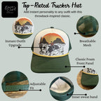 Armadillo Cowboy Trucker Hat – Green