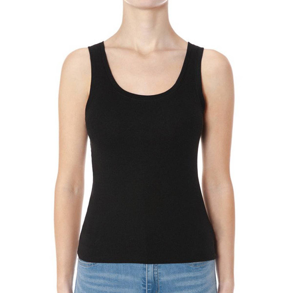 SCOOP NECK RIBBED TANK TOP