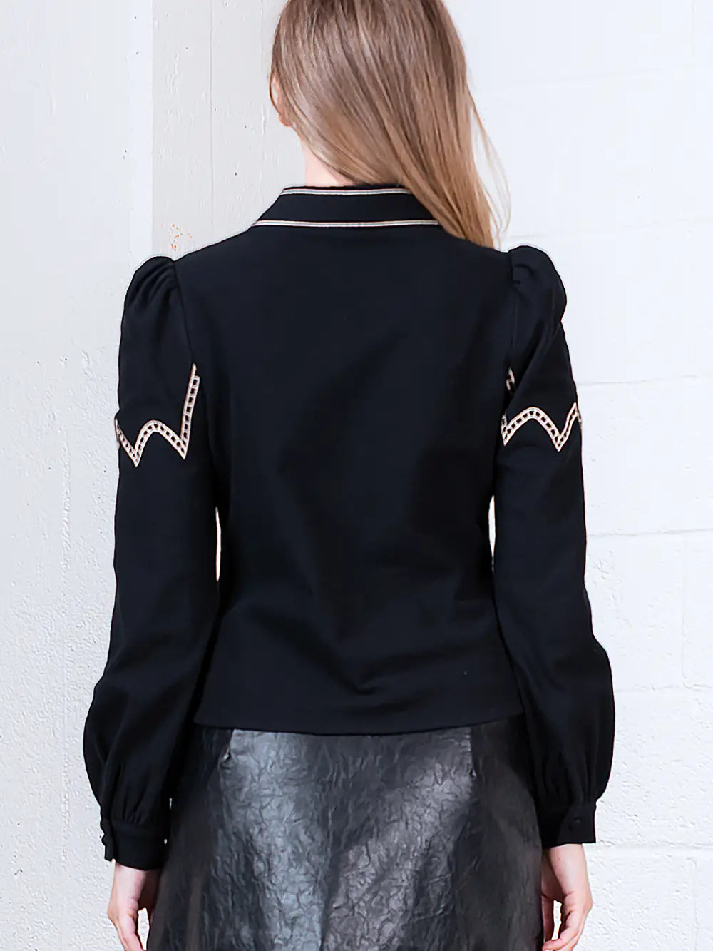 Midnight Rose Western Blouse