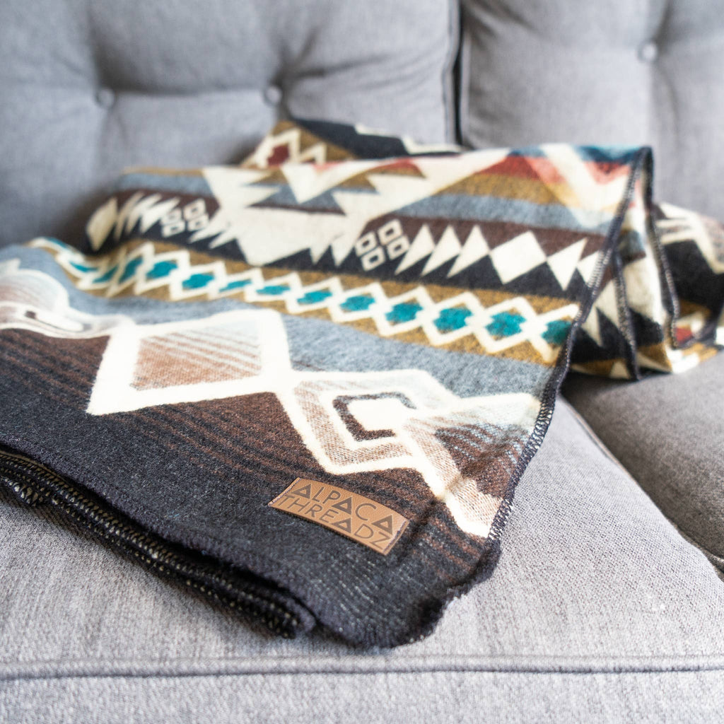 Inca Trail Alpaca Blanket