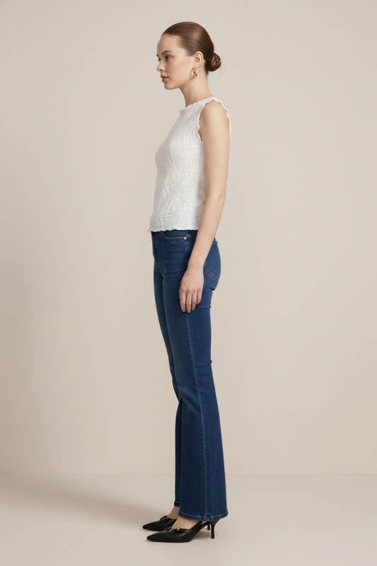 Textured Knit Sleeveless Top
