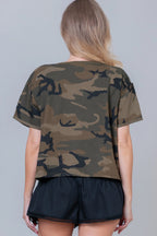 Lucky Star Camo Cropped Tee