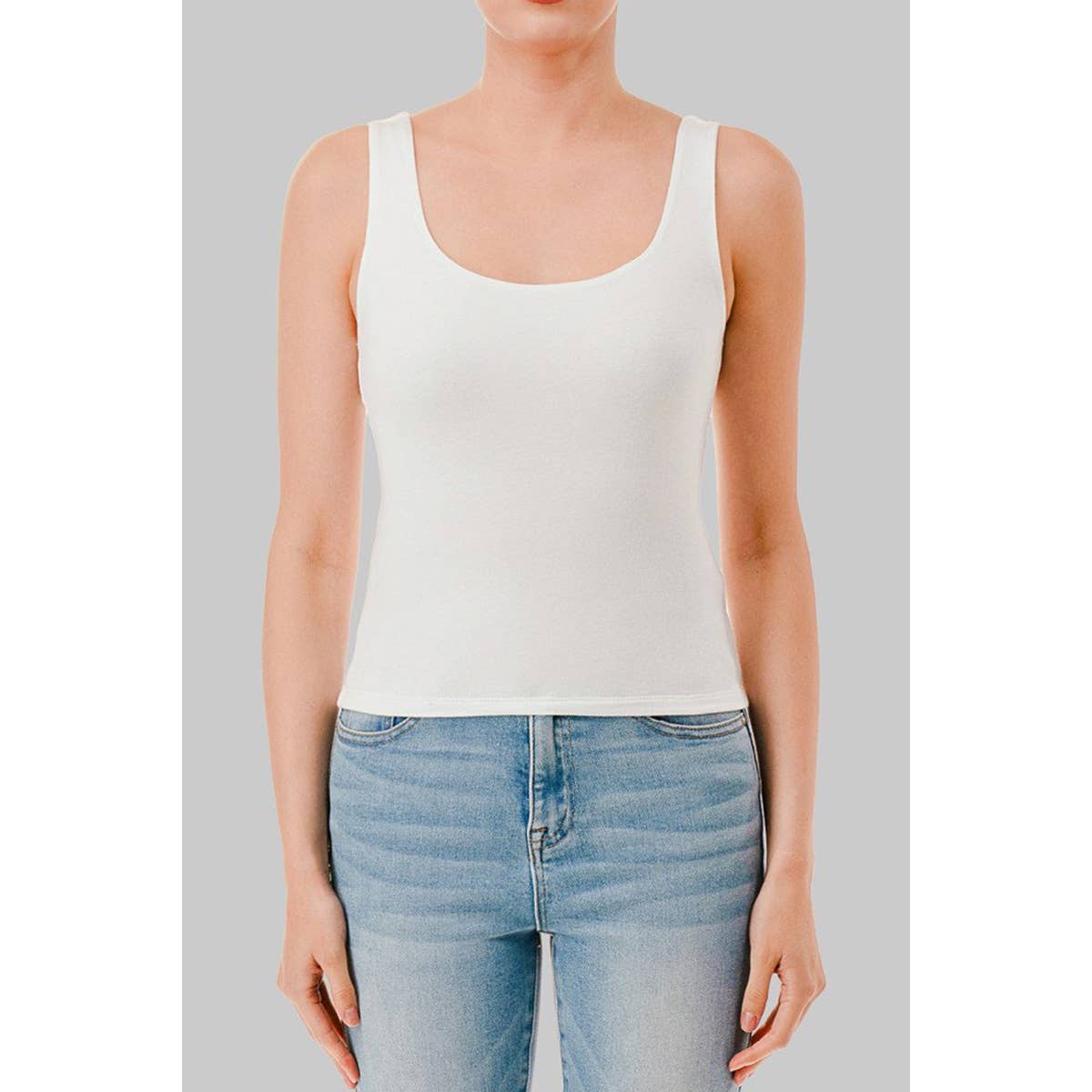 White Tank top on female 