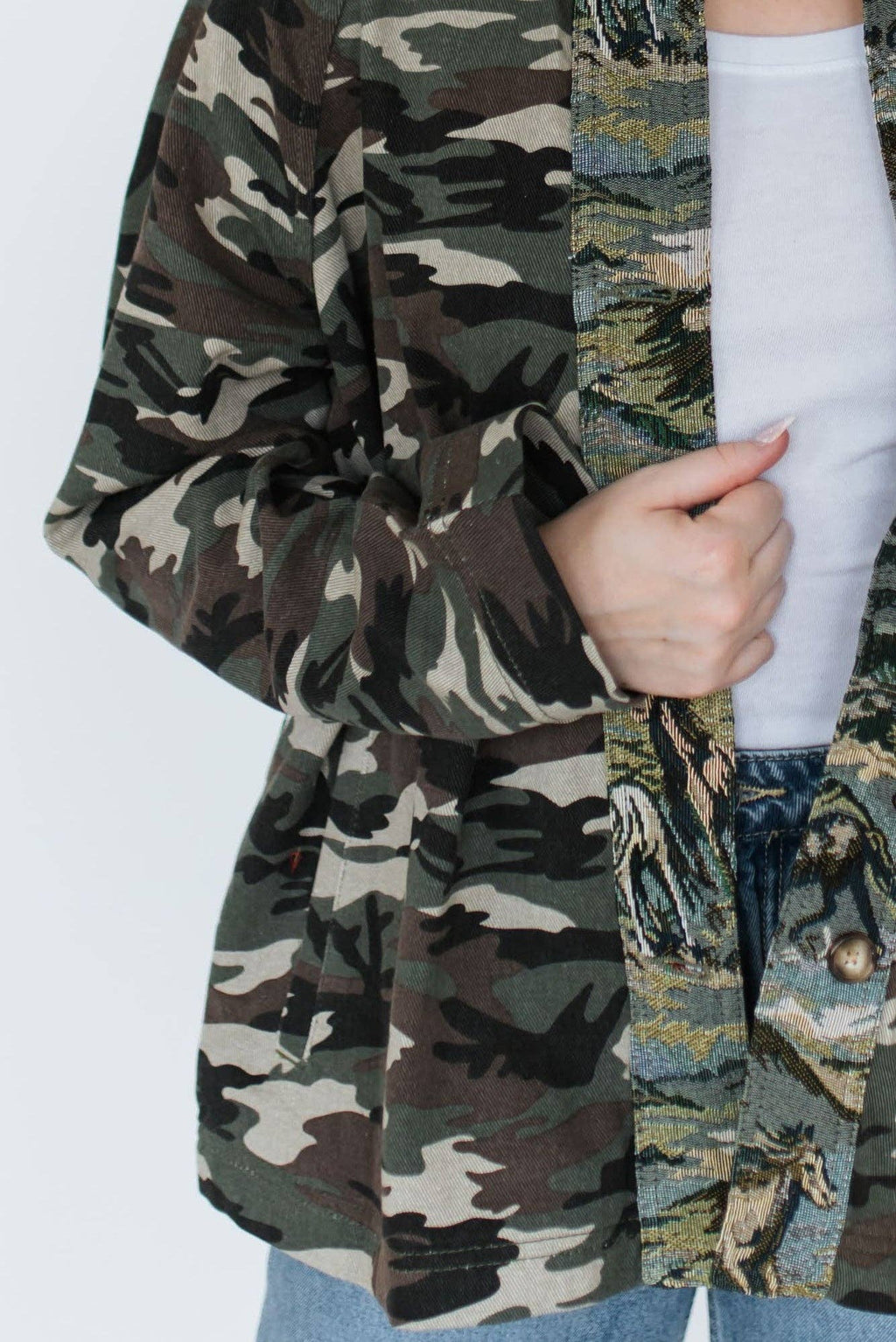 Camo Jacket with Tapestry Back Panel