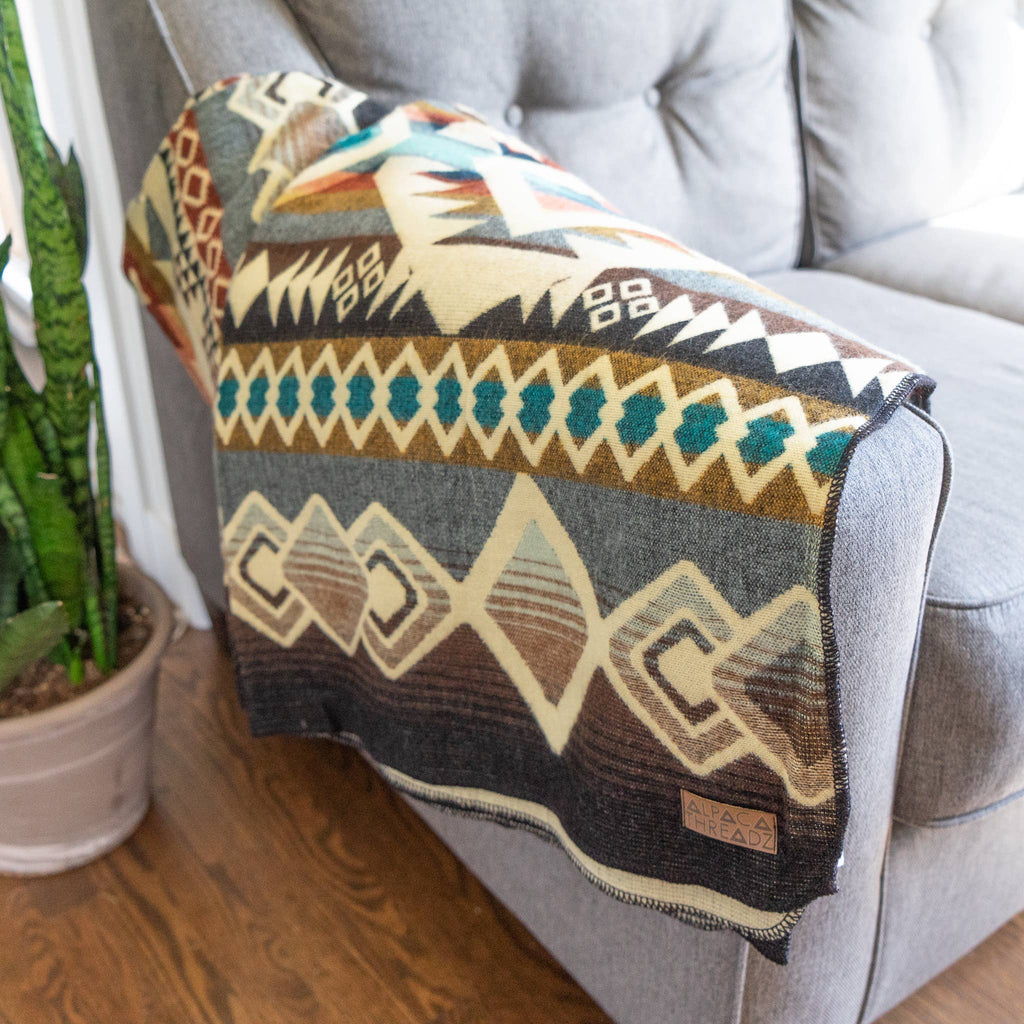 Inca Trail Alpaca Blanket