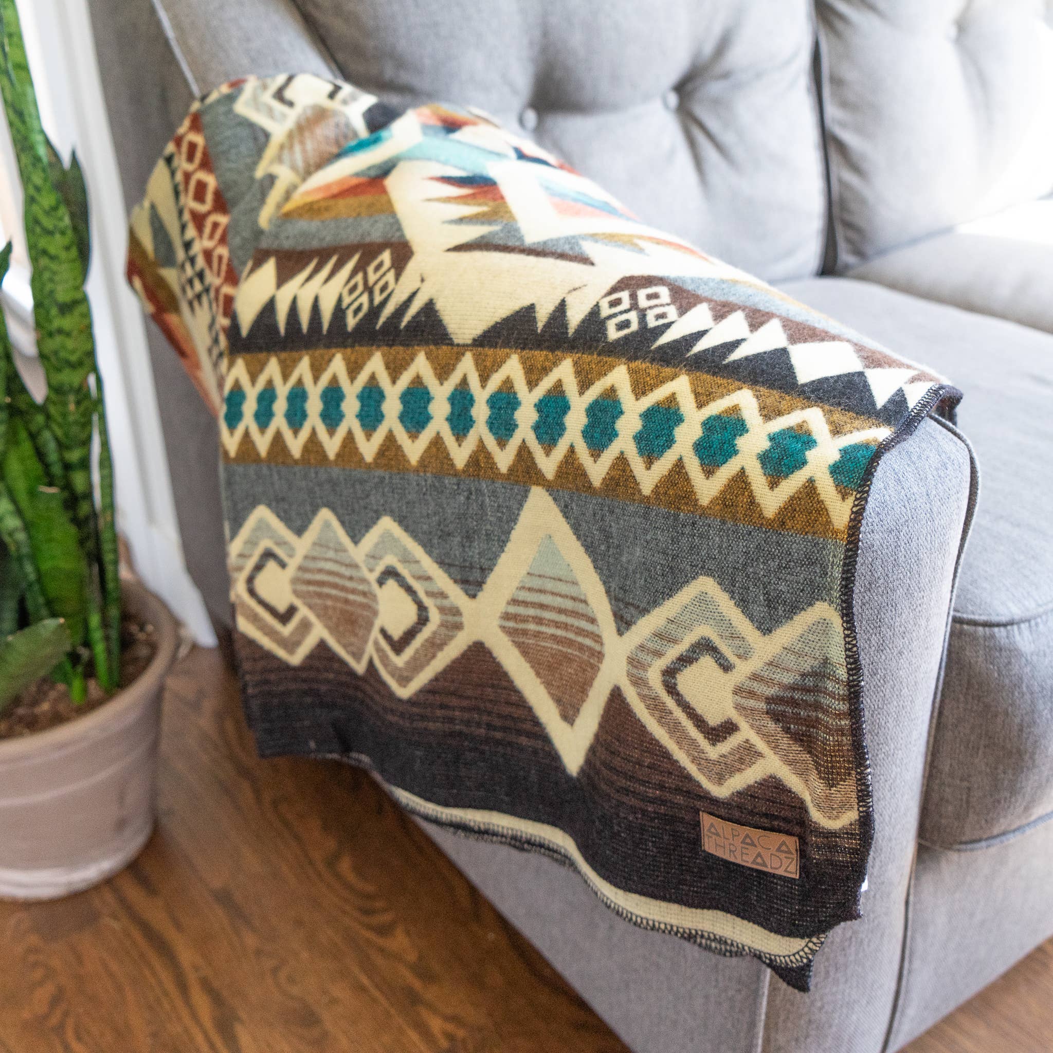 Inca Trail Alpaca Blanket