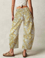Love Heart Print Loose Midi Waist Jeans
