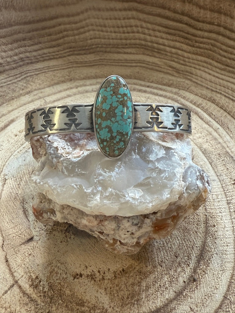 Mine 8 Turquoise Cuff by Mark Yazzie