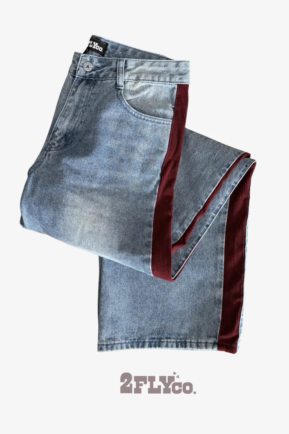 Out of Line Wine Stripe Jeans