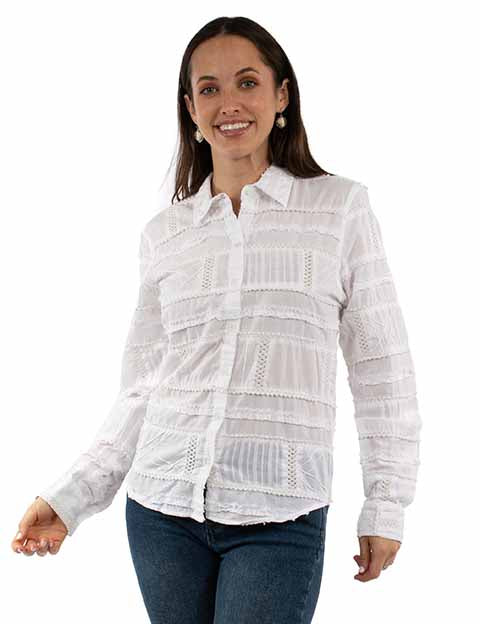 Scully Brand Patchwork blouse