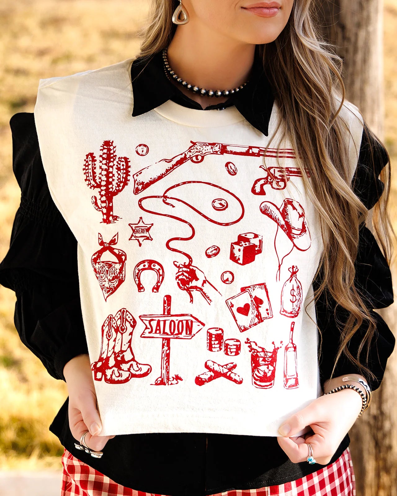 Sleeveless Saloon Graphic Tee
