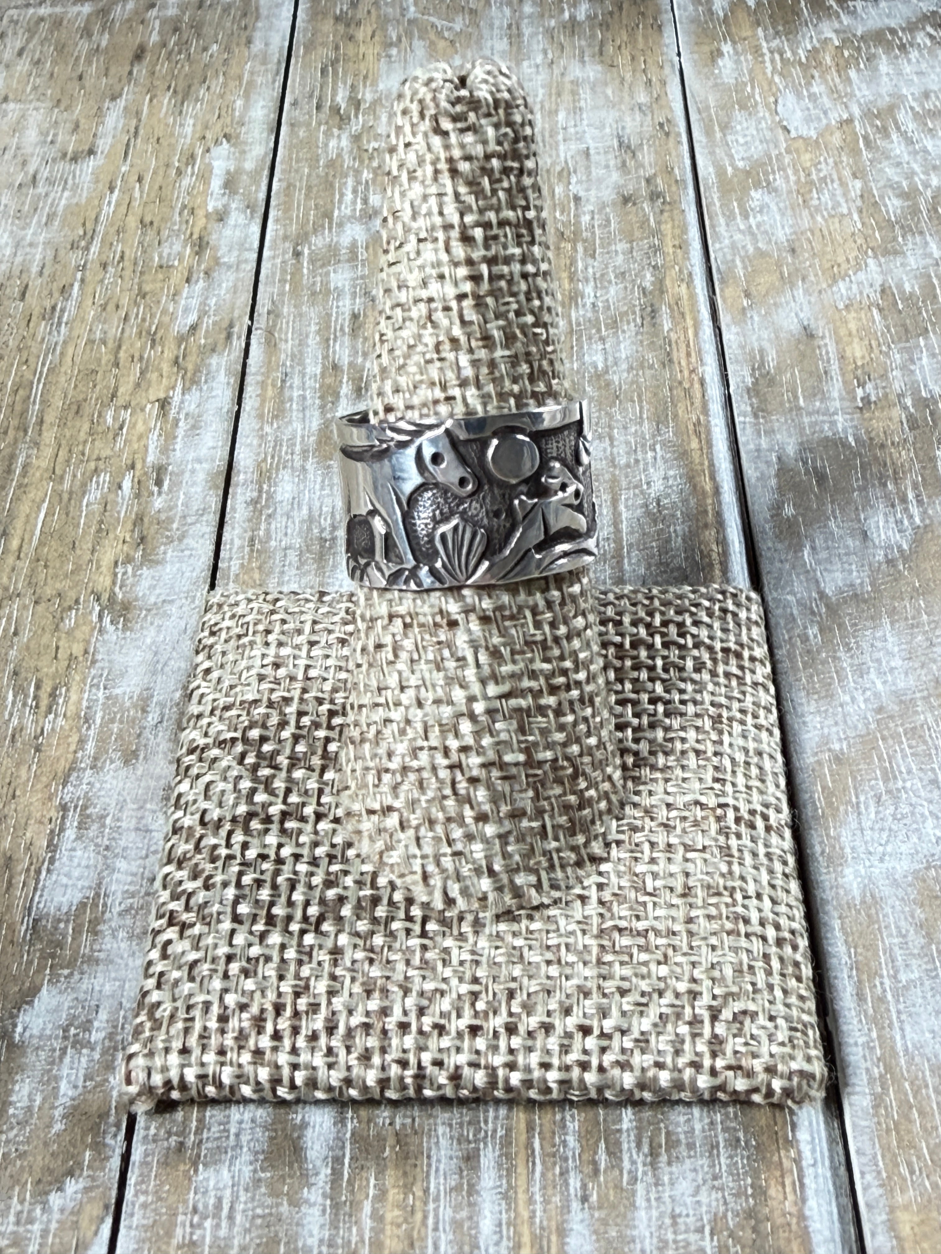 Storyteller Cigar Band Ring  By Lloyd Becenti