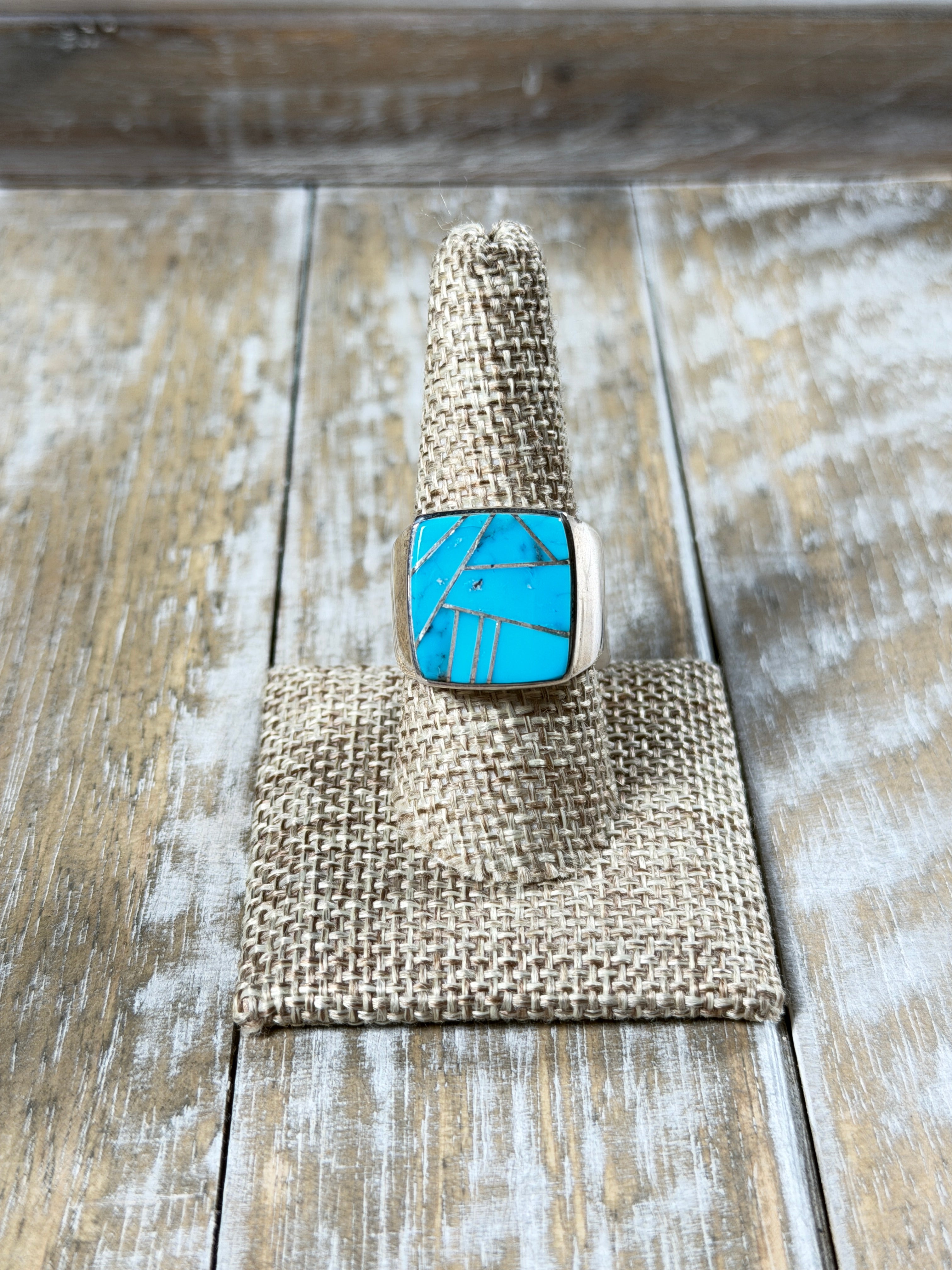 Mesa Lines Inlay Ring  By Edward Lee