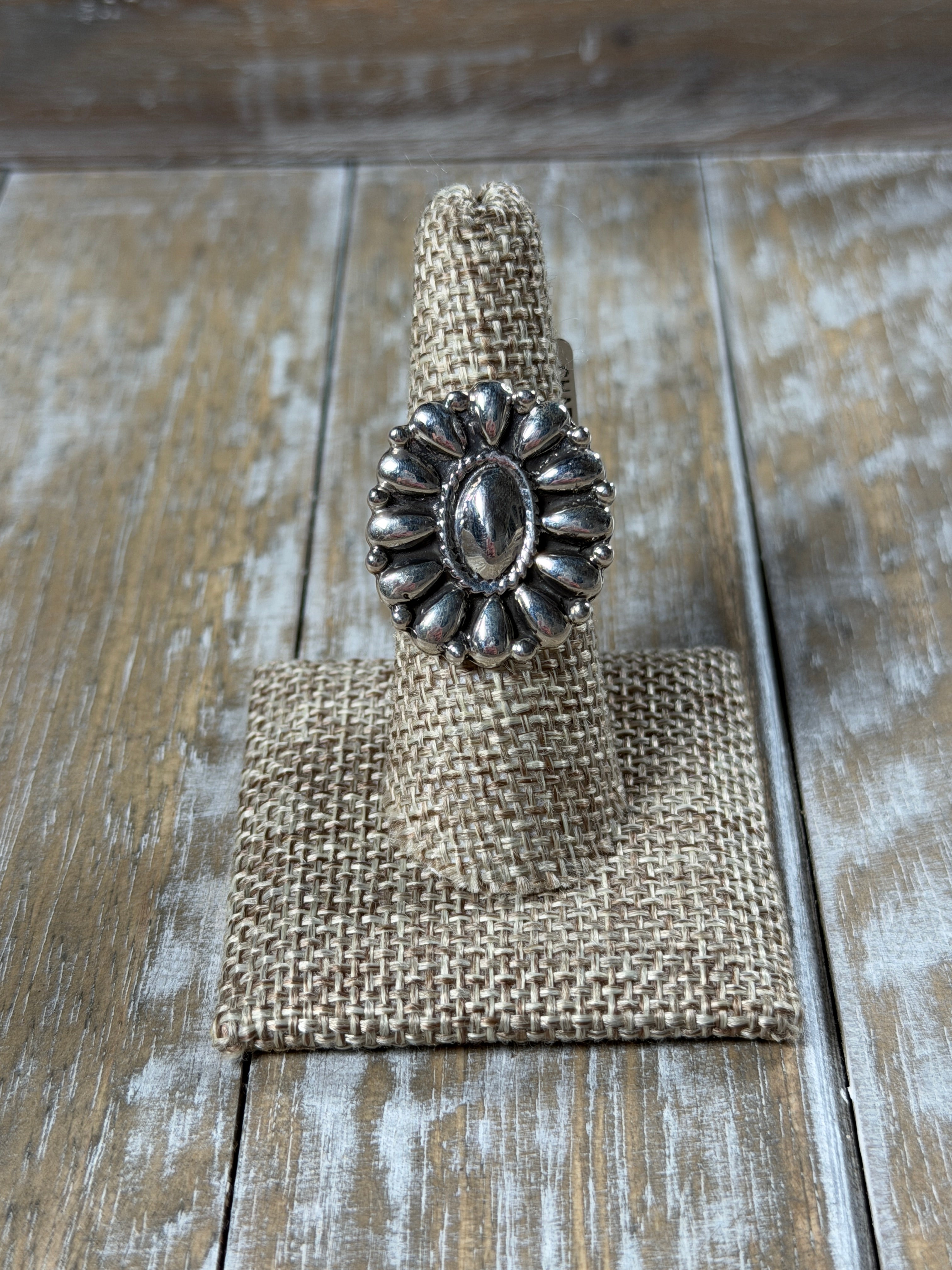 Sterling Silver Concho Ring by Charlene Yazzie