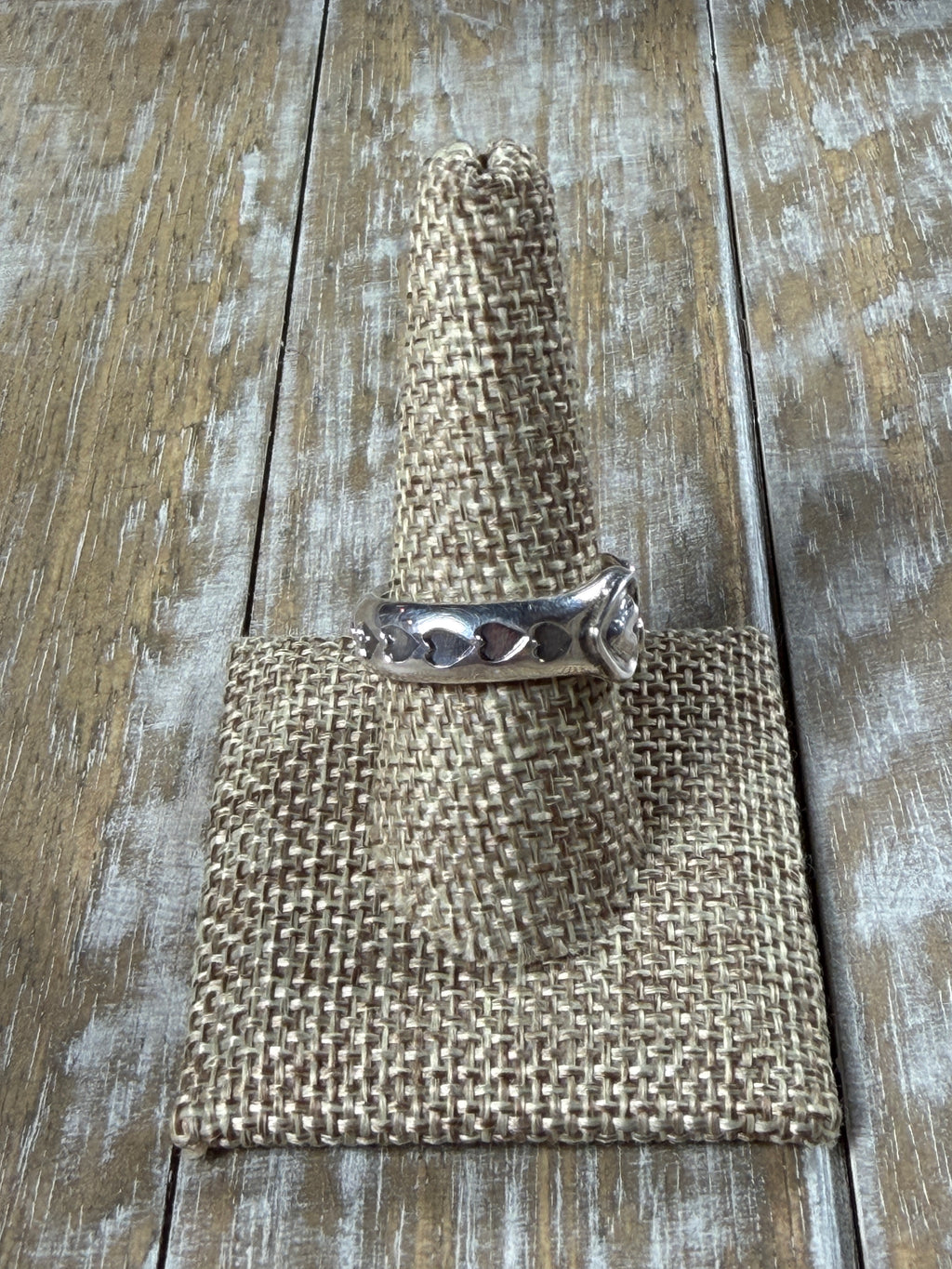 Two Hearts, One Trail Ring  Sterling Silver Double Heart Ring by Sunshine Reeves