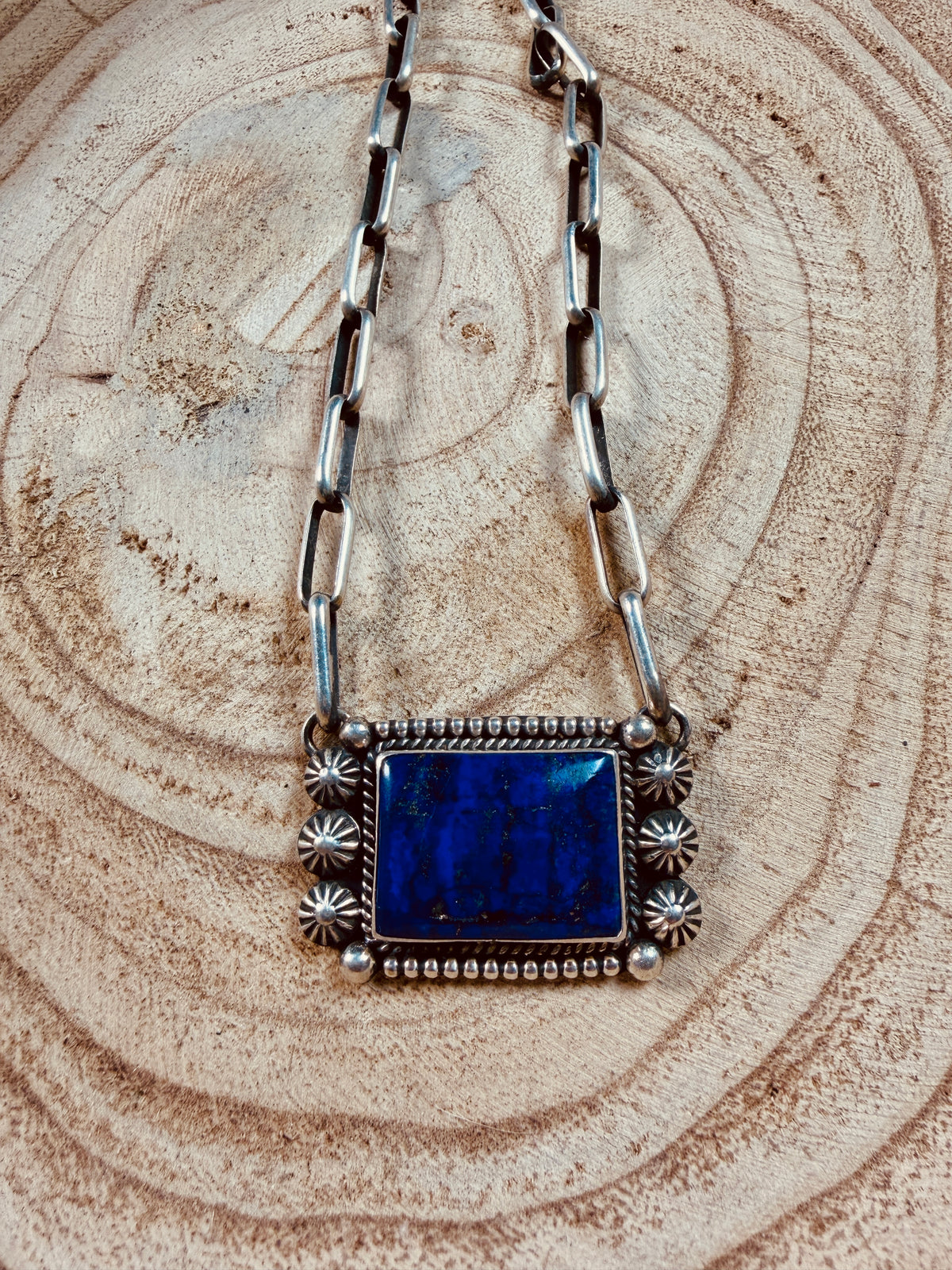 Lapis Bar Necklace by Mary Ellen