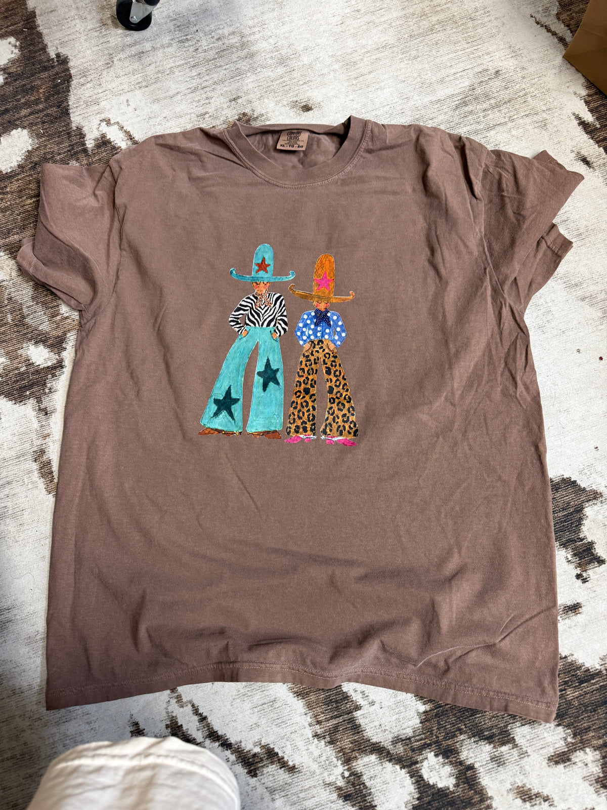 High Hats & Wild Hearts Graphic Tee — Mocha
