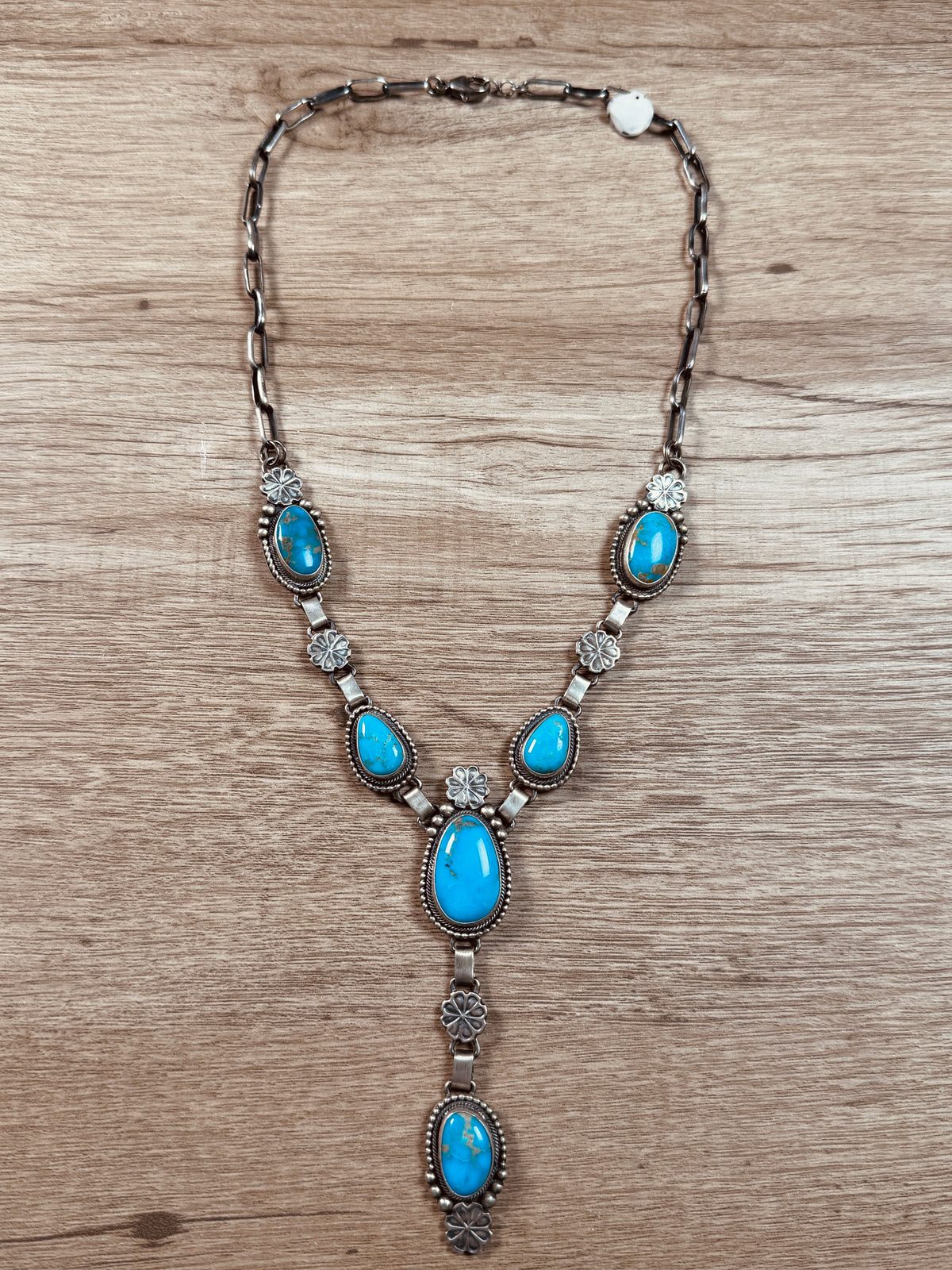 Armenian Turquoise Lariat by Ray Bennett