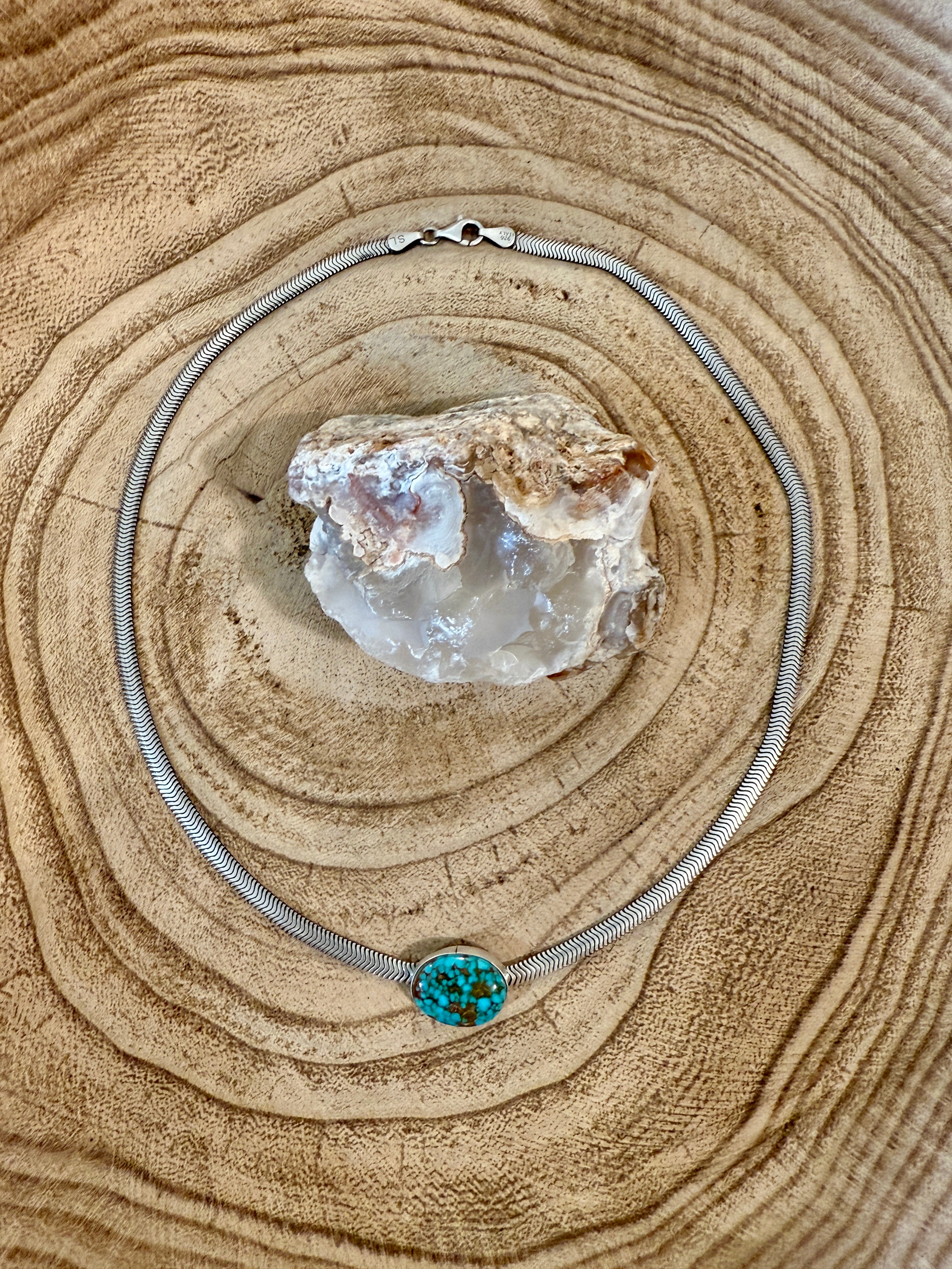 Web Kingman Snake Chain Necklace