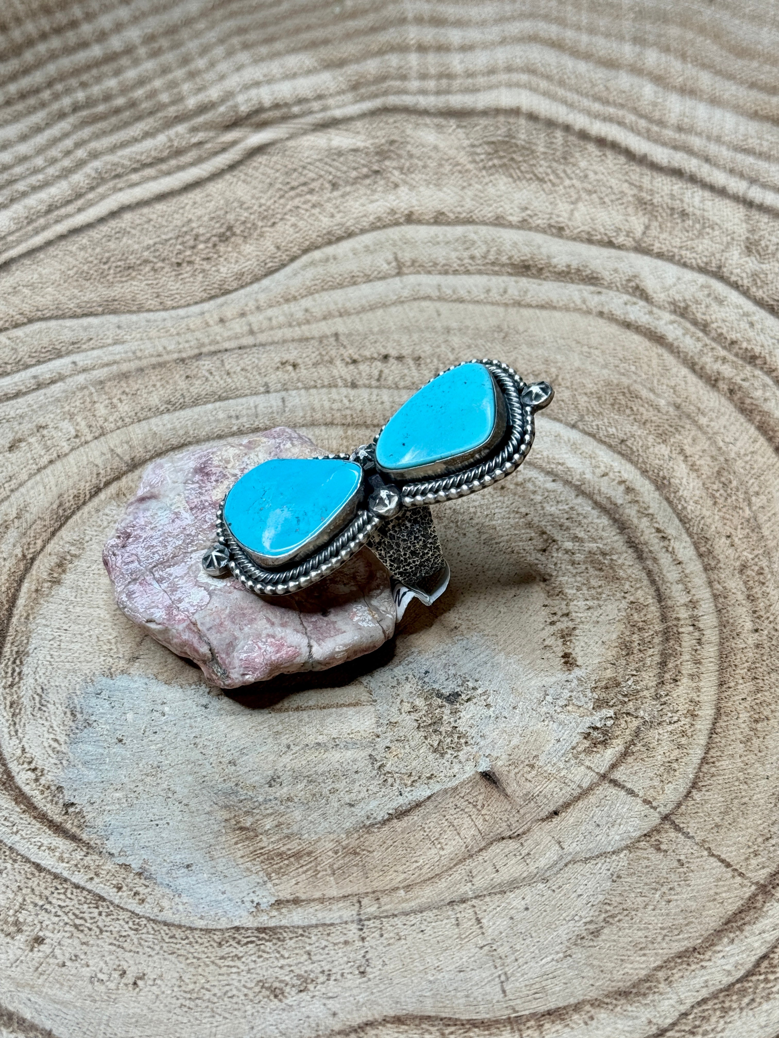 2 Stone Sonoran Gold ring