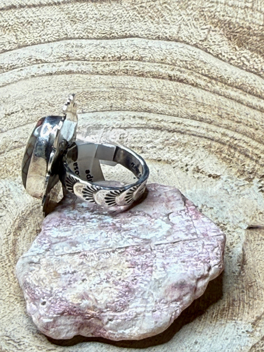 Boulder Turquoise Ring by Jacob Troncosa - Size 8.5