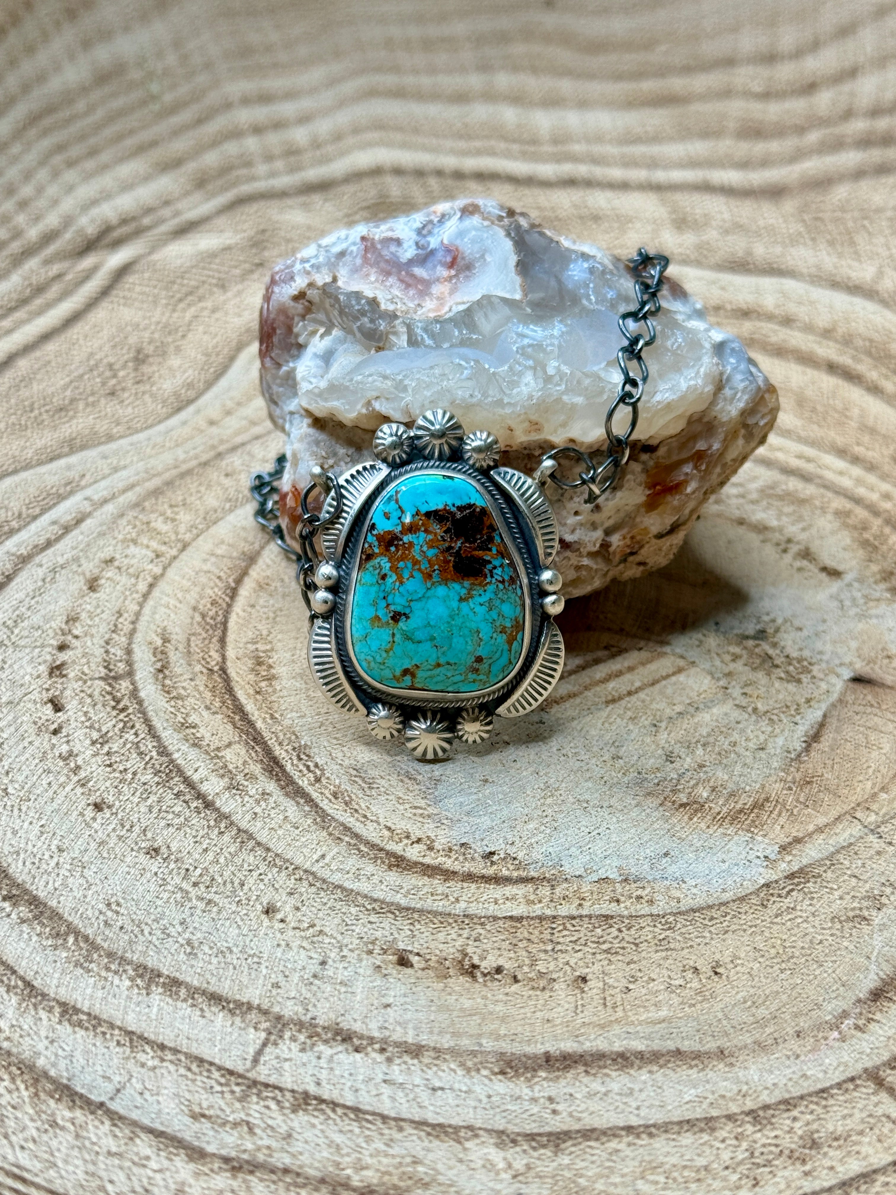 Kingman Turquoise 20" Necklace by Bennie Ramone