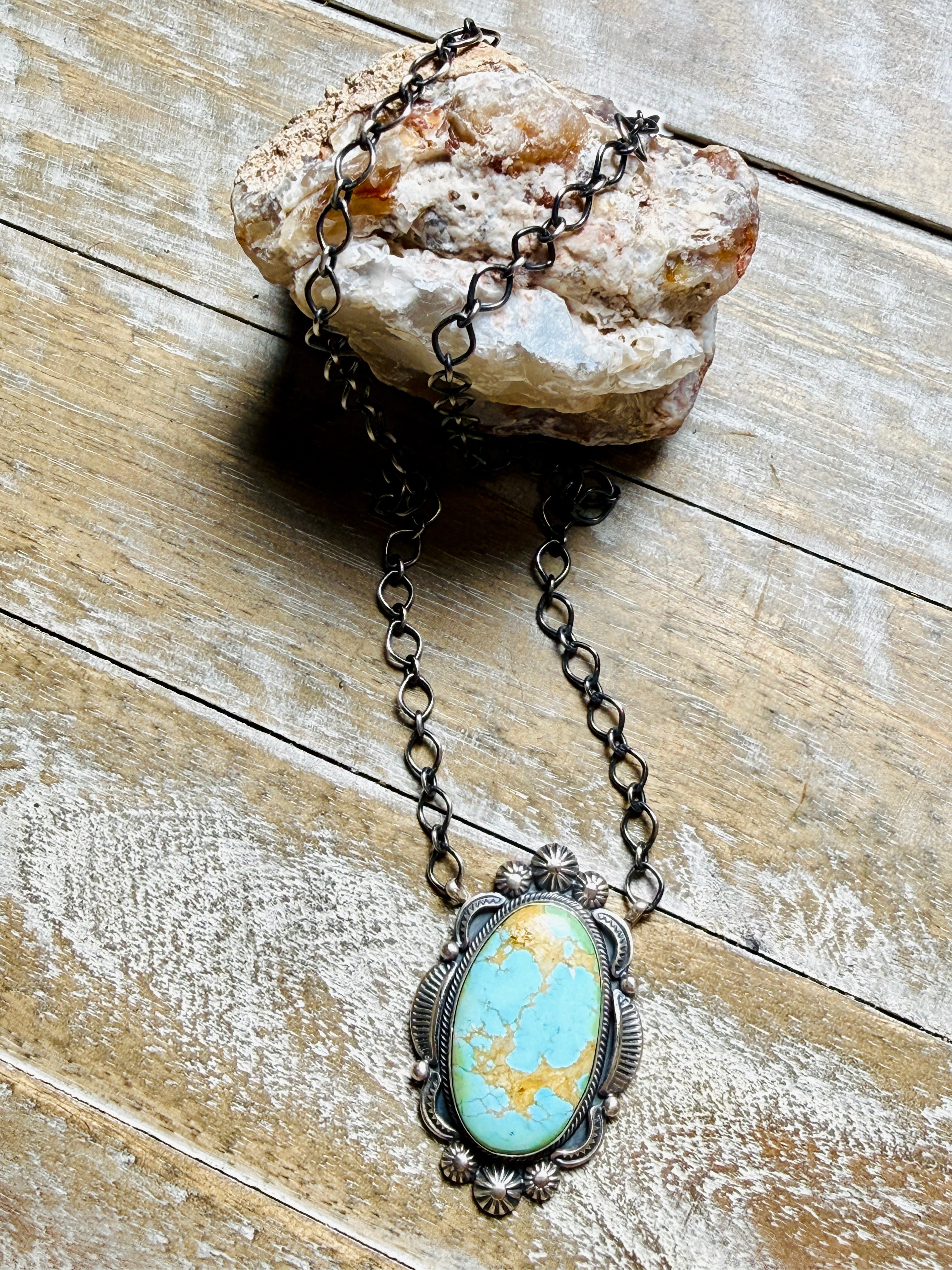 Sonoran Gold Fixed Pendant Necklace by Bennie Ramone