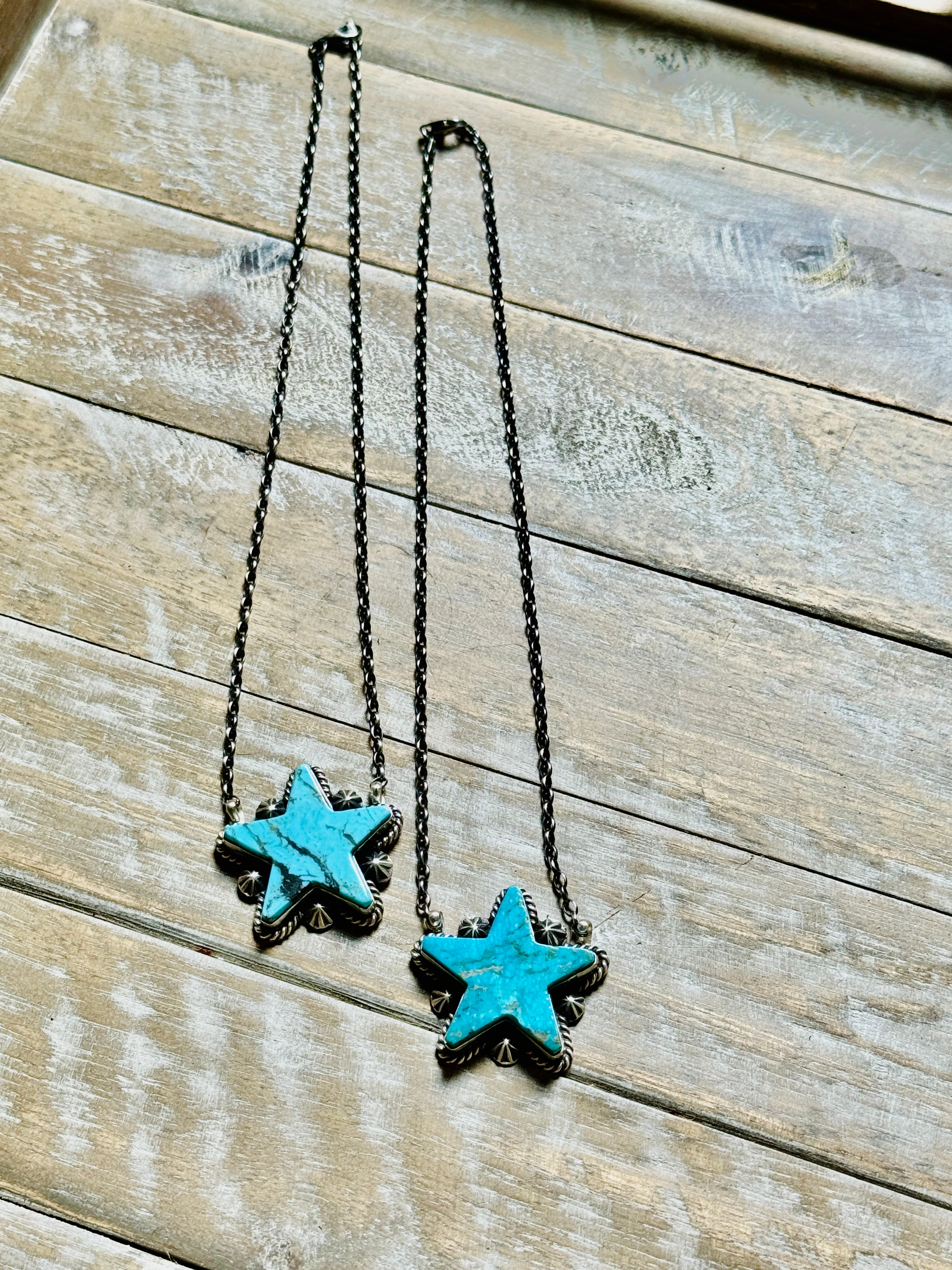 Turquoise Star Necklace by Johnny Dixon
